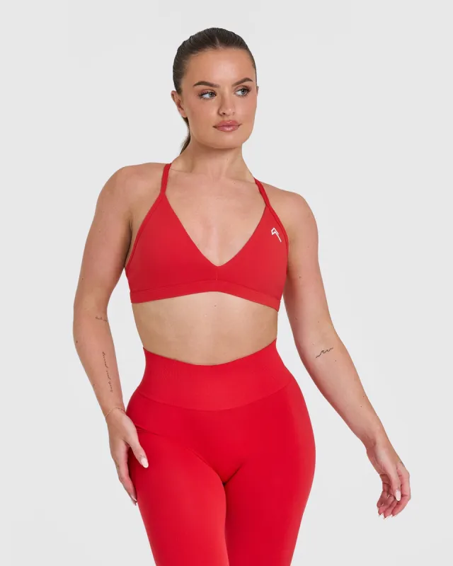 Unified Ultra Micro V Neck Bralette | Muscle Mommy Red sold by Oner Active