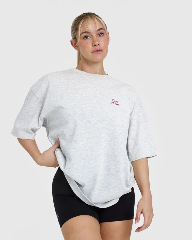 OA Graphic Washed T-Shirt | Light Grey Marl sold by Oner Active