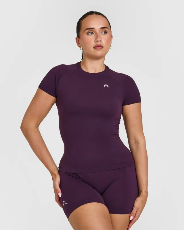 Go To Seamless Fitted Top | Blackberry Purple sold by Oner Active