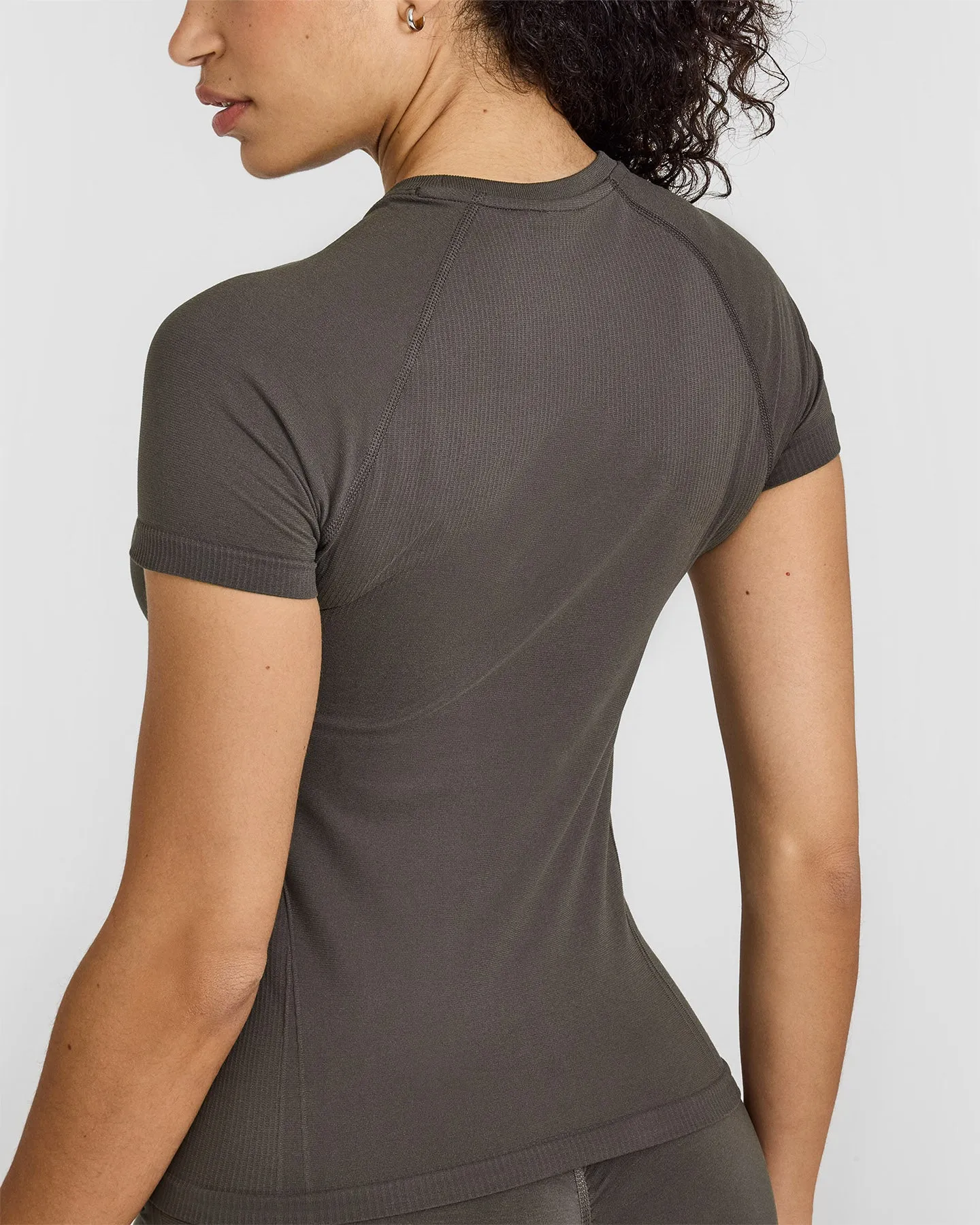 Go To Seamless Fitted Top | Deep Taupe sold by Oner Active product image thumbnail 5
