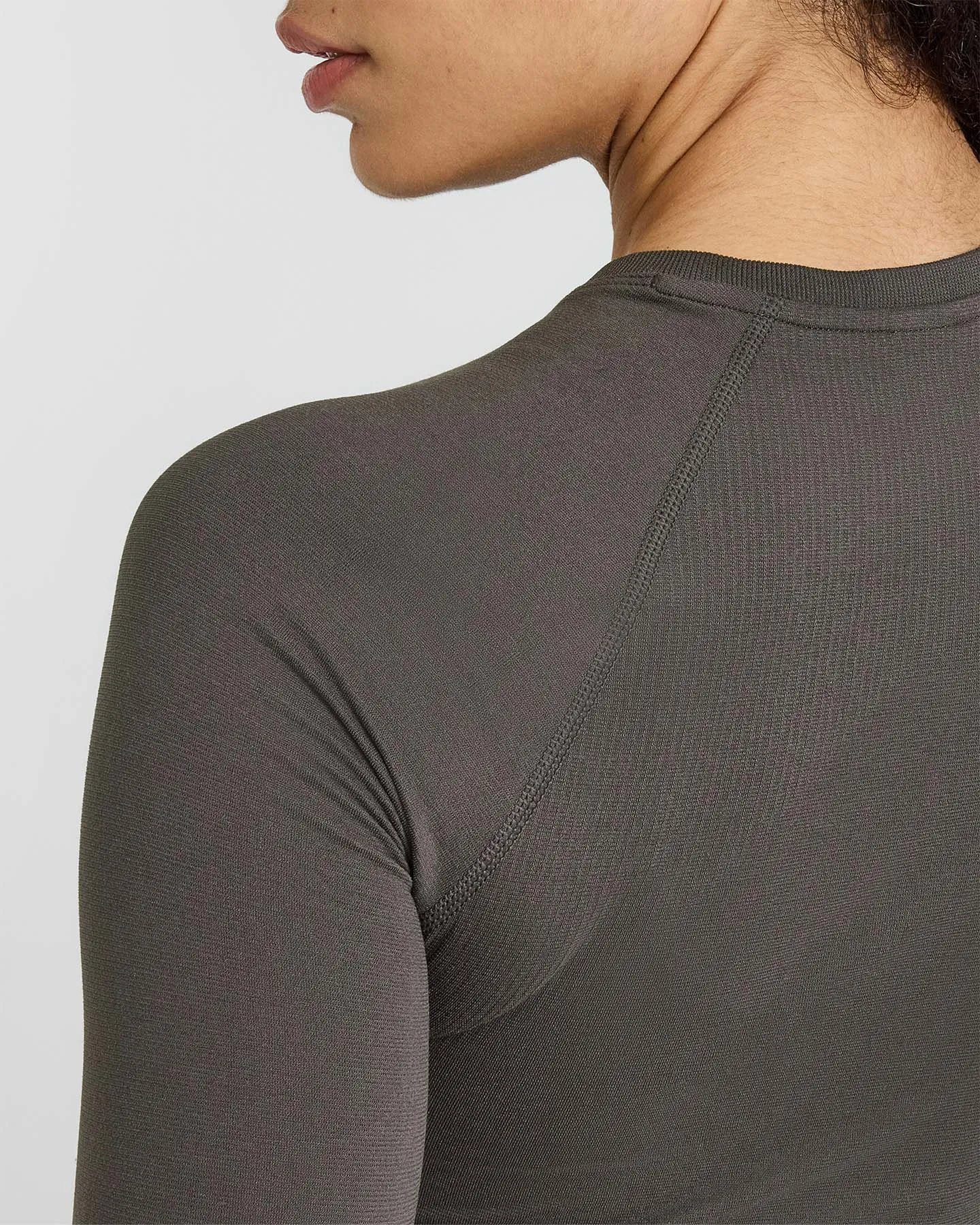 Go To Seamless Fitted Long Sleeve Top | Deep Taupe sold by Oner Active product image thumbnail 5
