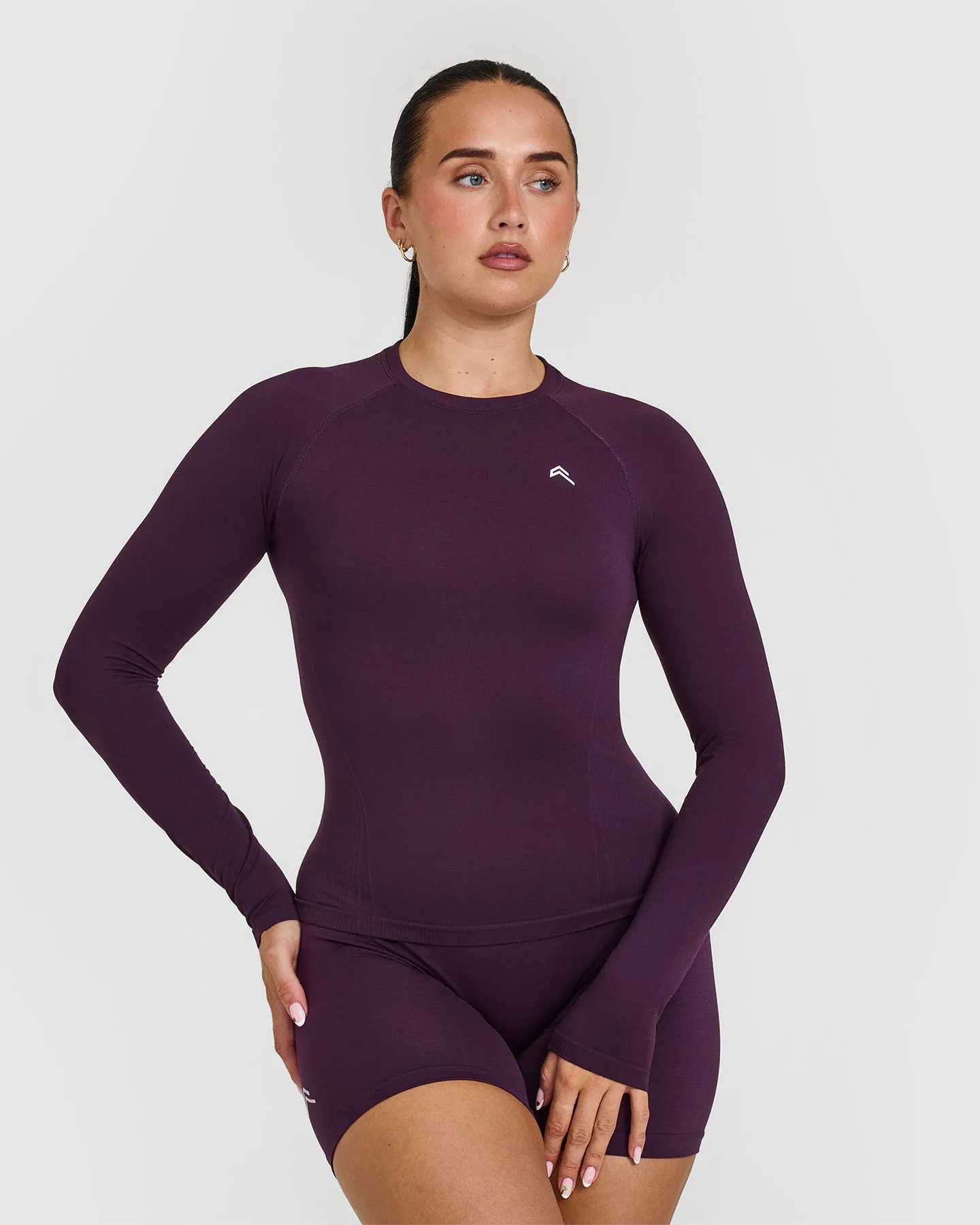 Go To Seamless Fitted Long Sleeve Top | Blackberry Purple sold by Oner Active