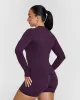 Go To Seamless Fitted Long Sleeve Top | Blackberry Purple sold by Oner Active