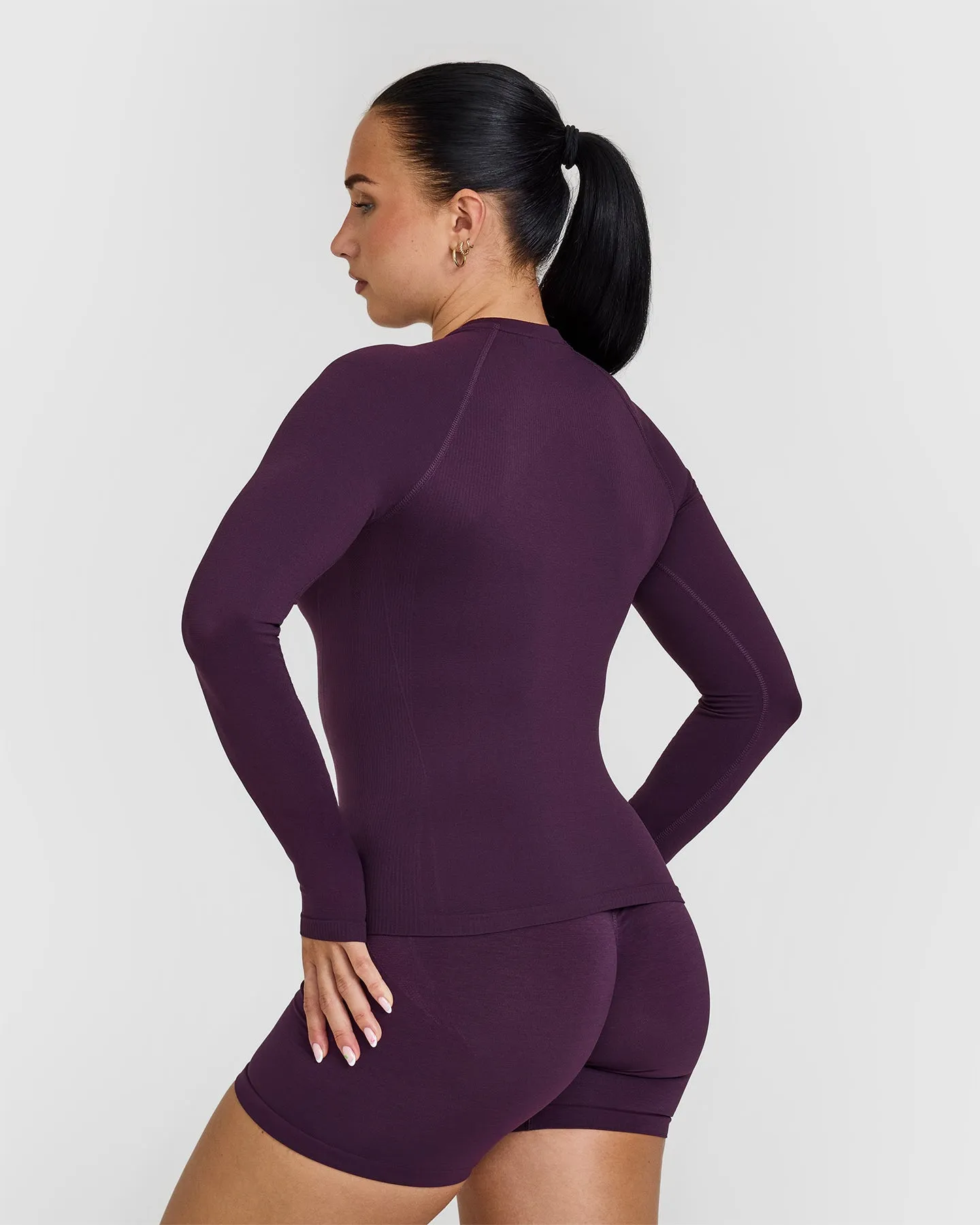 Go To Seamless Fitted Long Sleeve Top | Blackberry Purple sold by Oner Active product image thumbnail 2