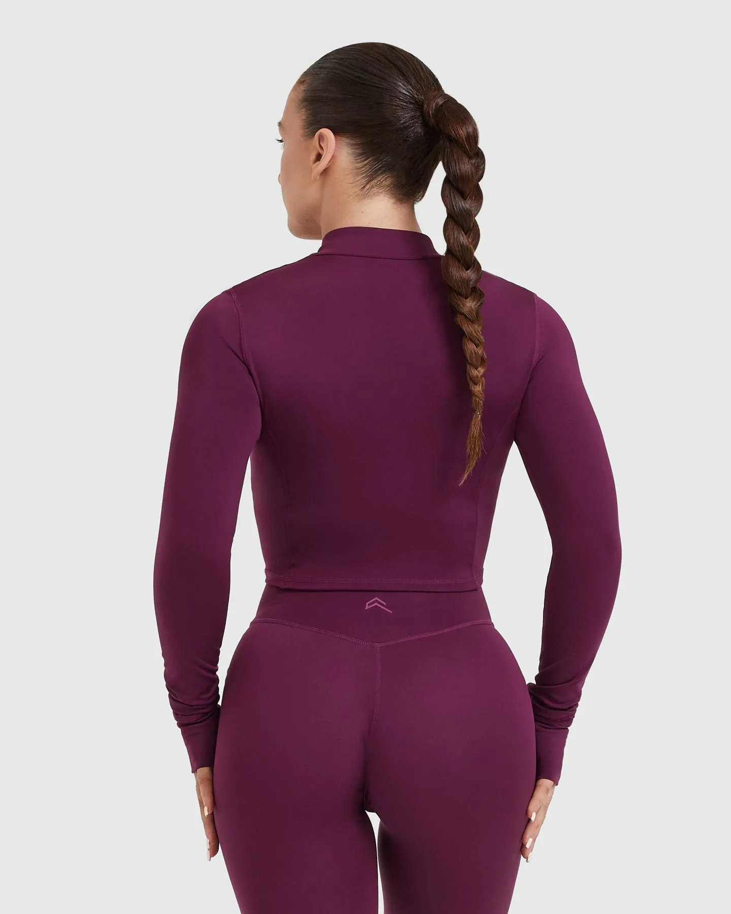 Timeless Crop Jacket | Ripe Fig sold by Oner Active product image thumbnail 2