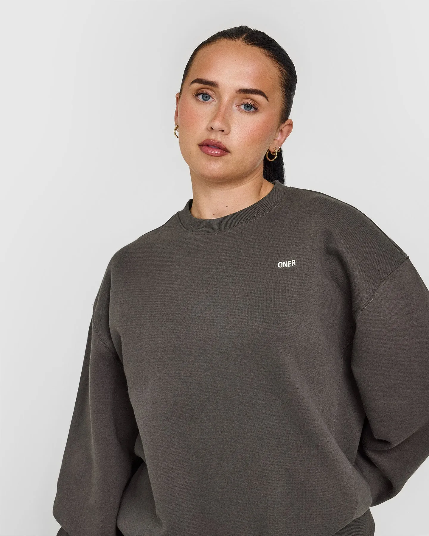 Foundations Crew Neck Sweatshirt | Deep Taupe sold by Oner Active product image thumbnail 4