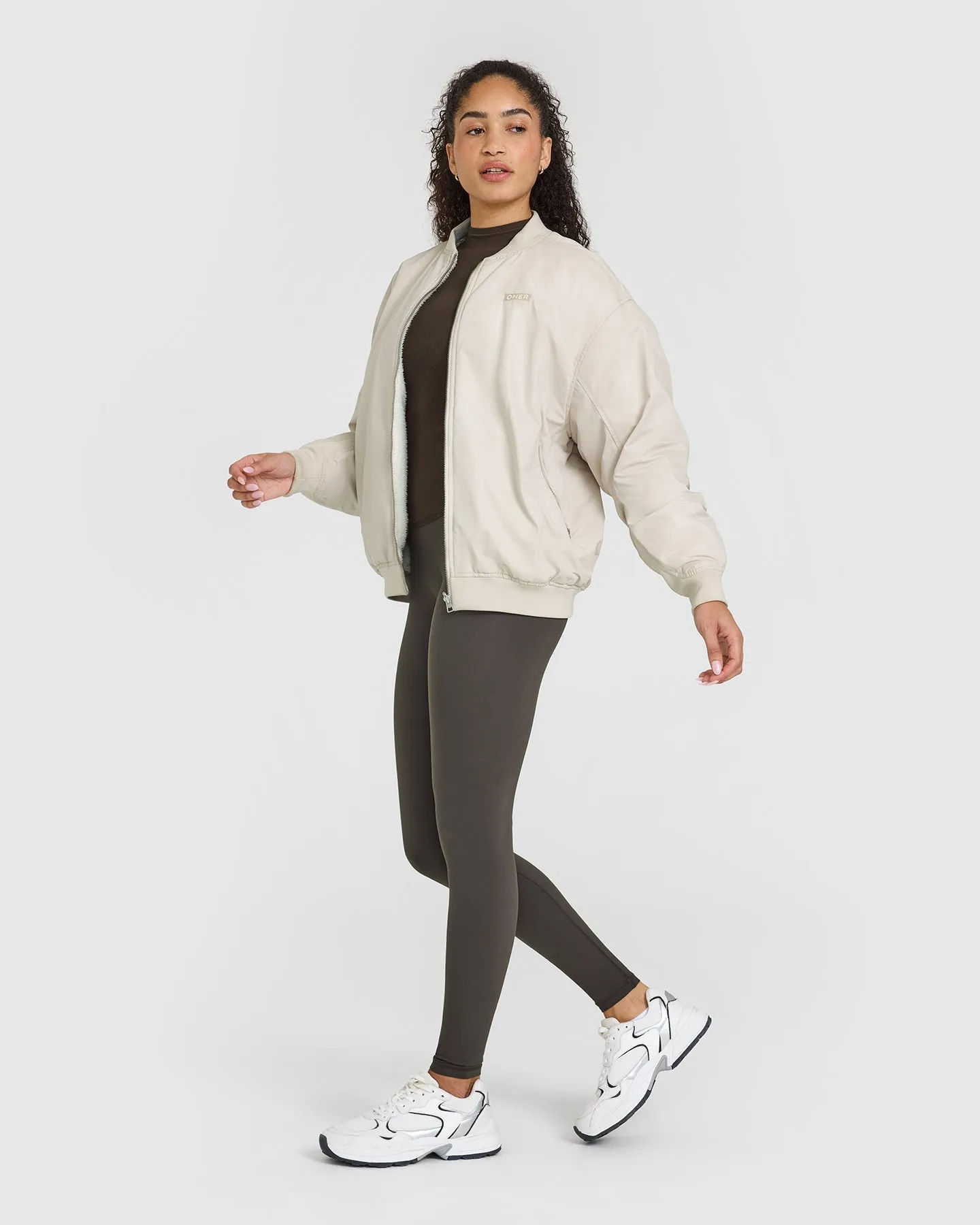 Reversible Bomber Jacket | Sand sold by Oner Active product image thumbnail 3