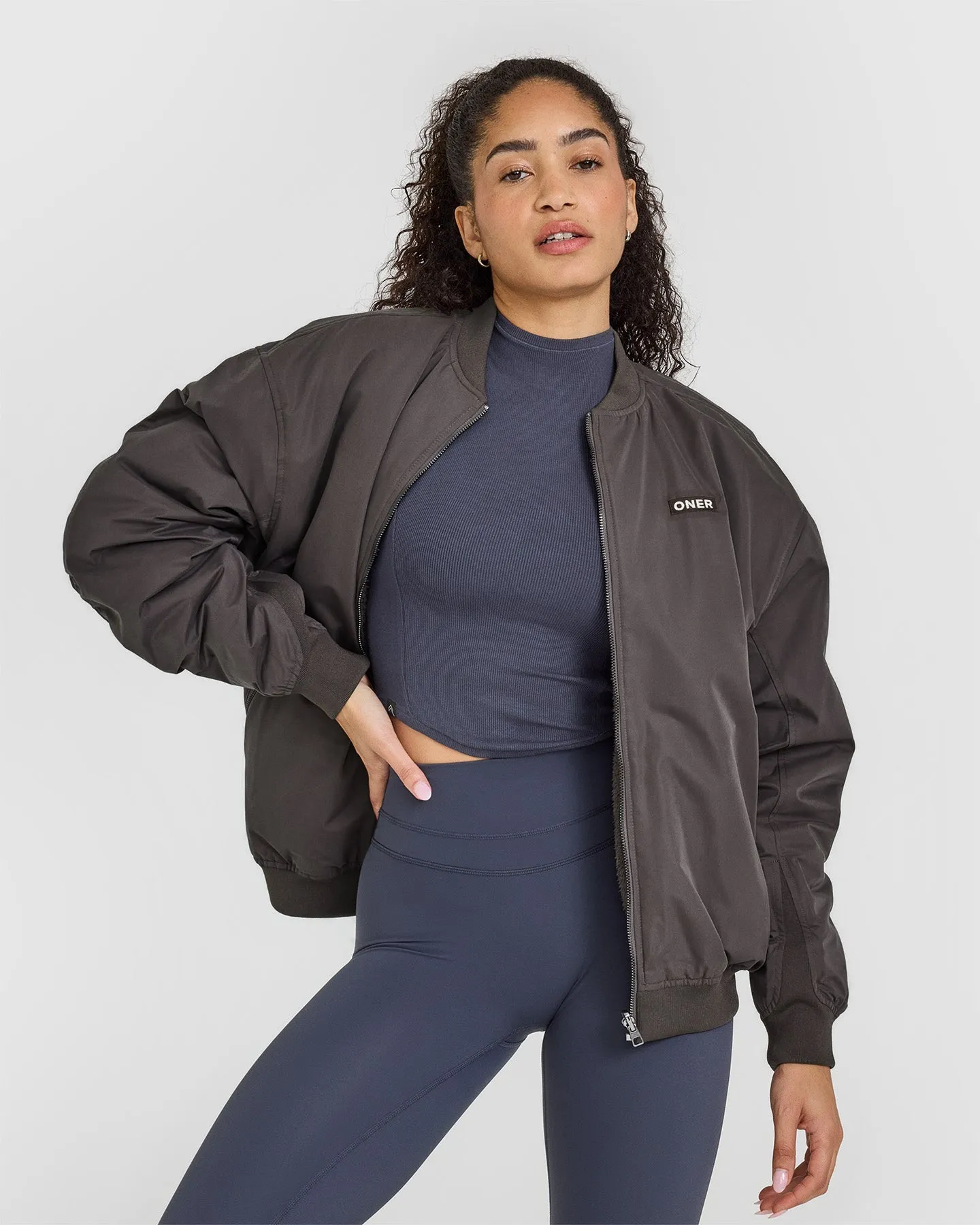 Reversible Bomber Jacket | Truffle Brown sold by Oner Active product image thumbnail 2