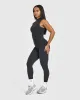 Mellow Rib Mock Neck Tank | Coal sold by Oner Active