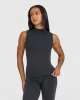 Mellow Rib Mock Neck Tank | Coal sold by Oner Active