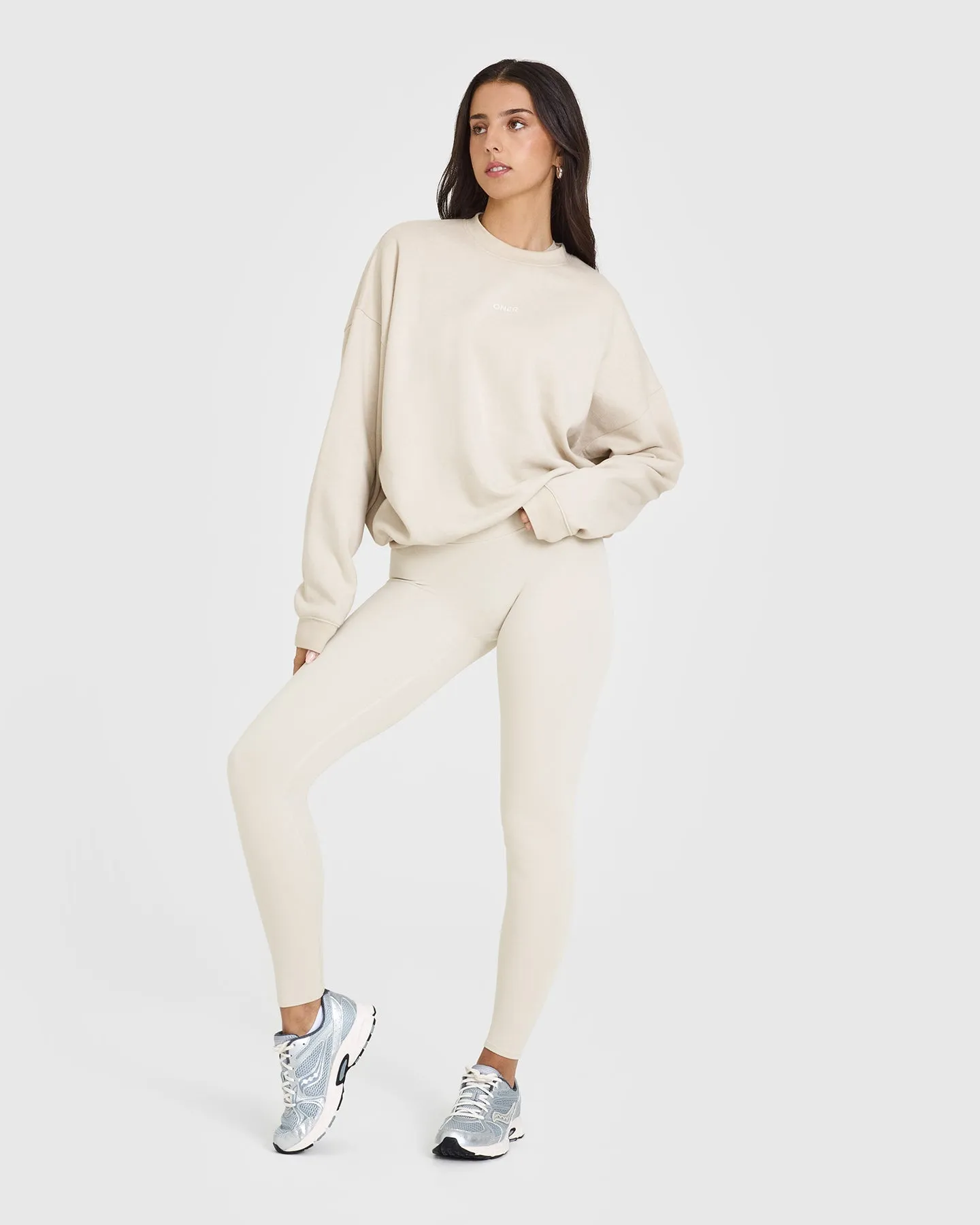 Mid Weight Sweatshirt | Sand sold by Oner Active product image thumbnail 3