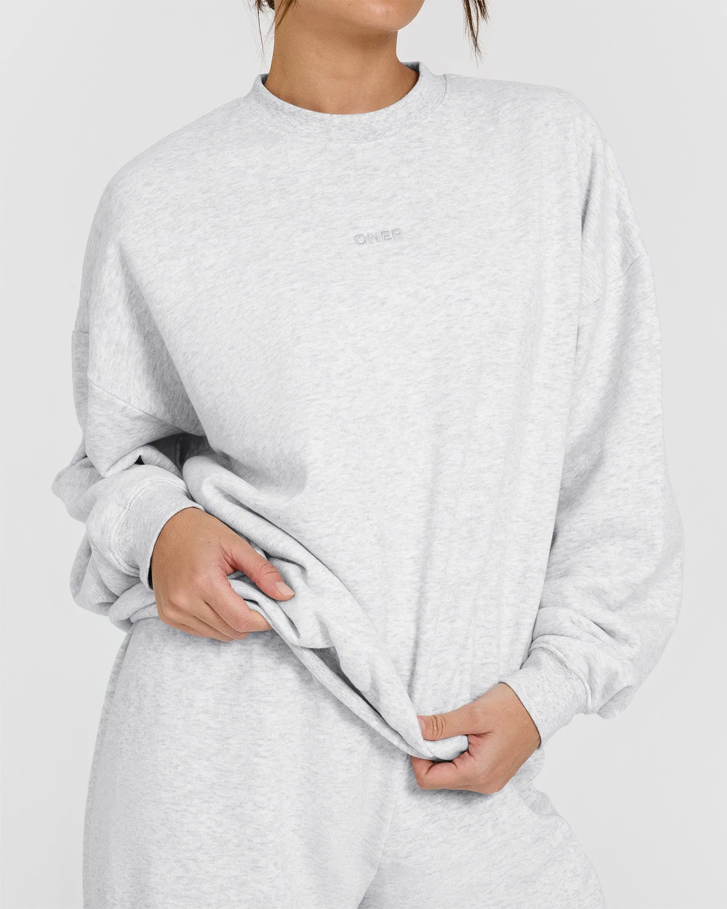 Mid Weight Sweatshirt | Light Grey Marl sold by Oner Active product image thumbnail 5