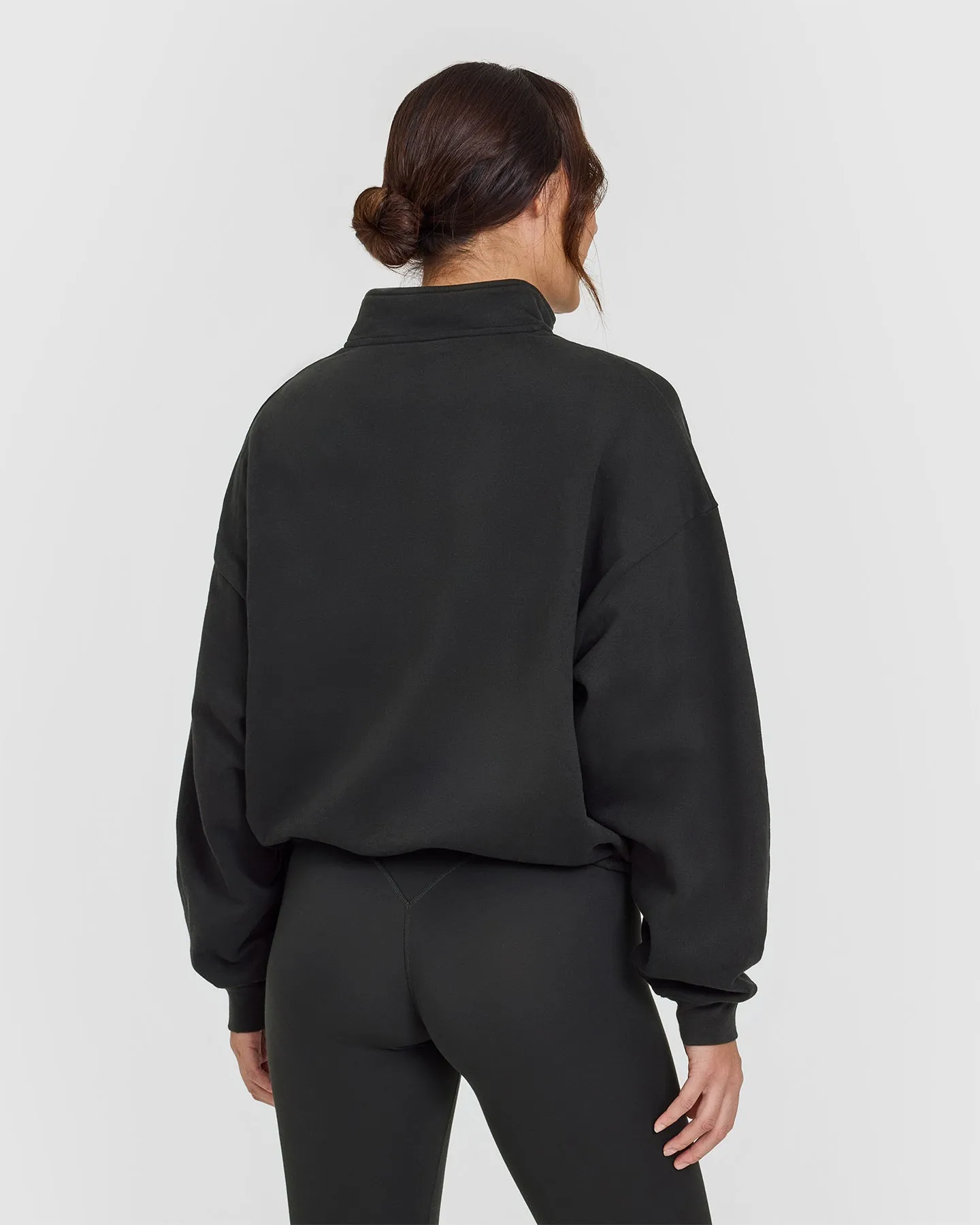 Mid Weight 1/4 Zip Sweatshirt | Black sold by Oner Active product image thumbnail 2