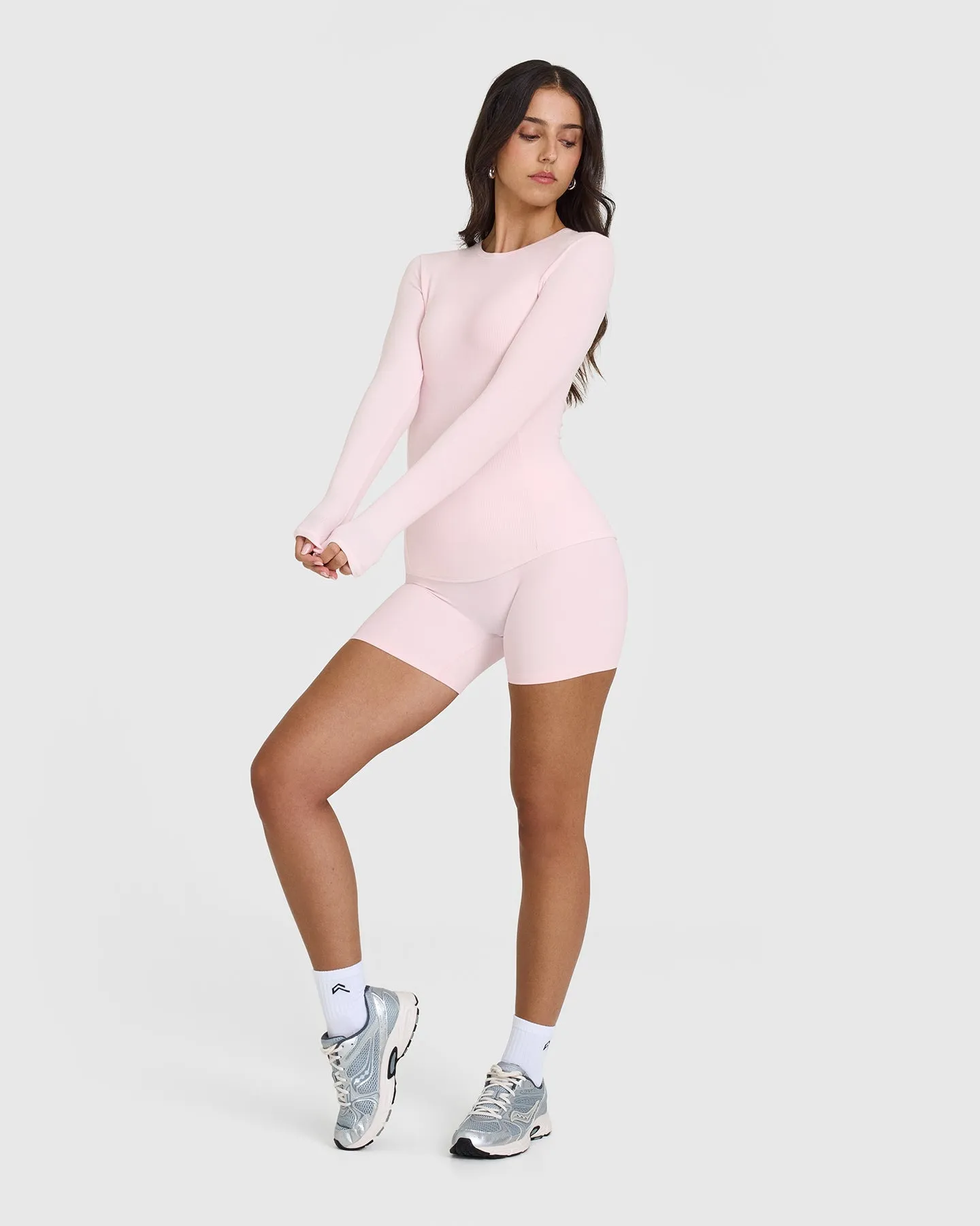 Mellow Rib Long Sleeve Top | Ballet Pink sold by Oner Active product image thumbnail 3