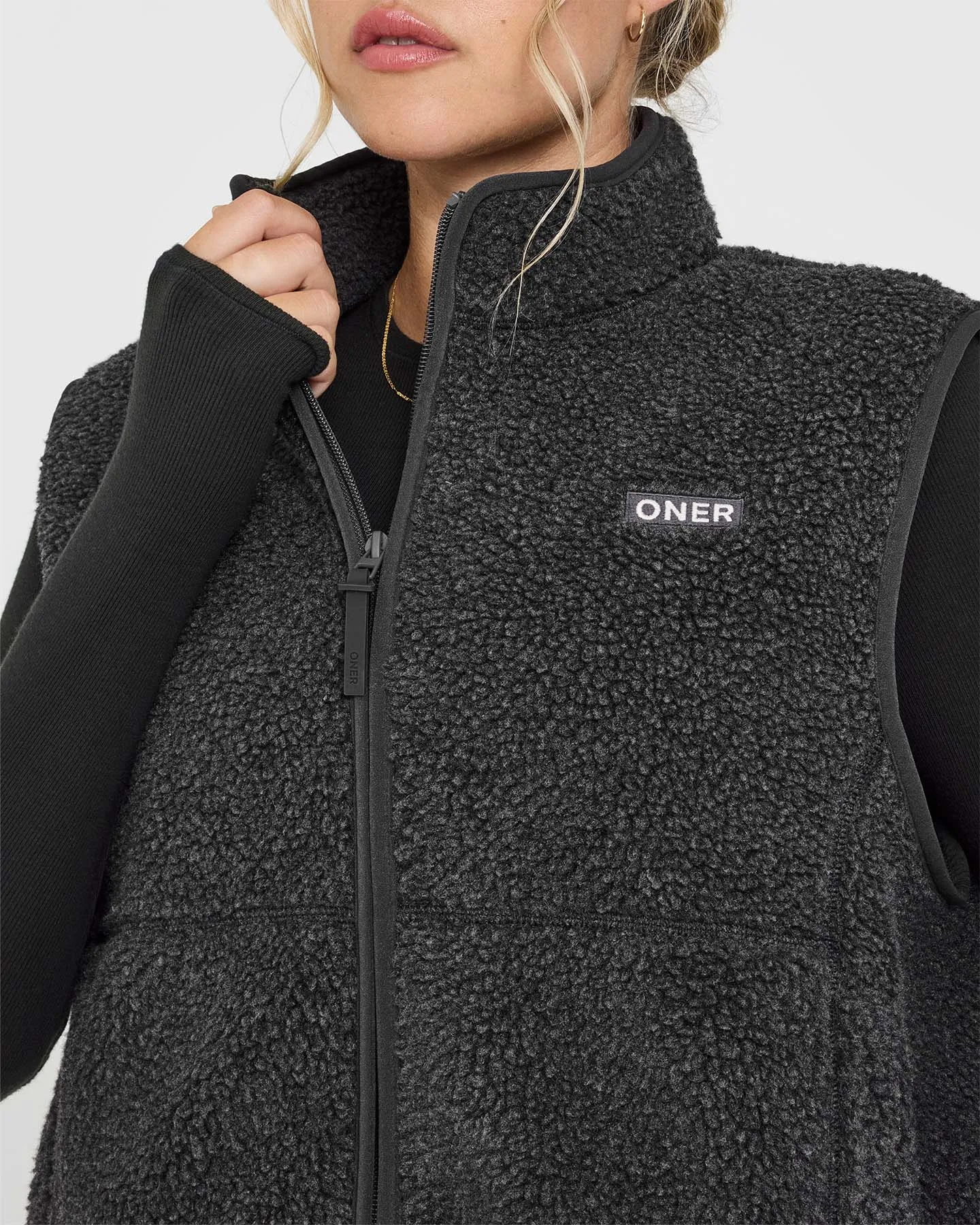 Zip Through Fleece Gilet | Washed Grey sold by Oner Active product image thumbnail 4