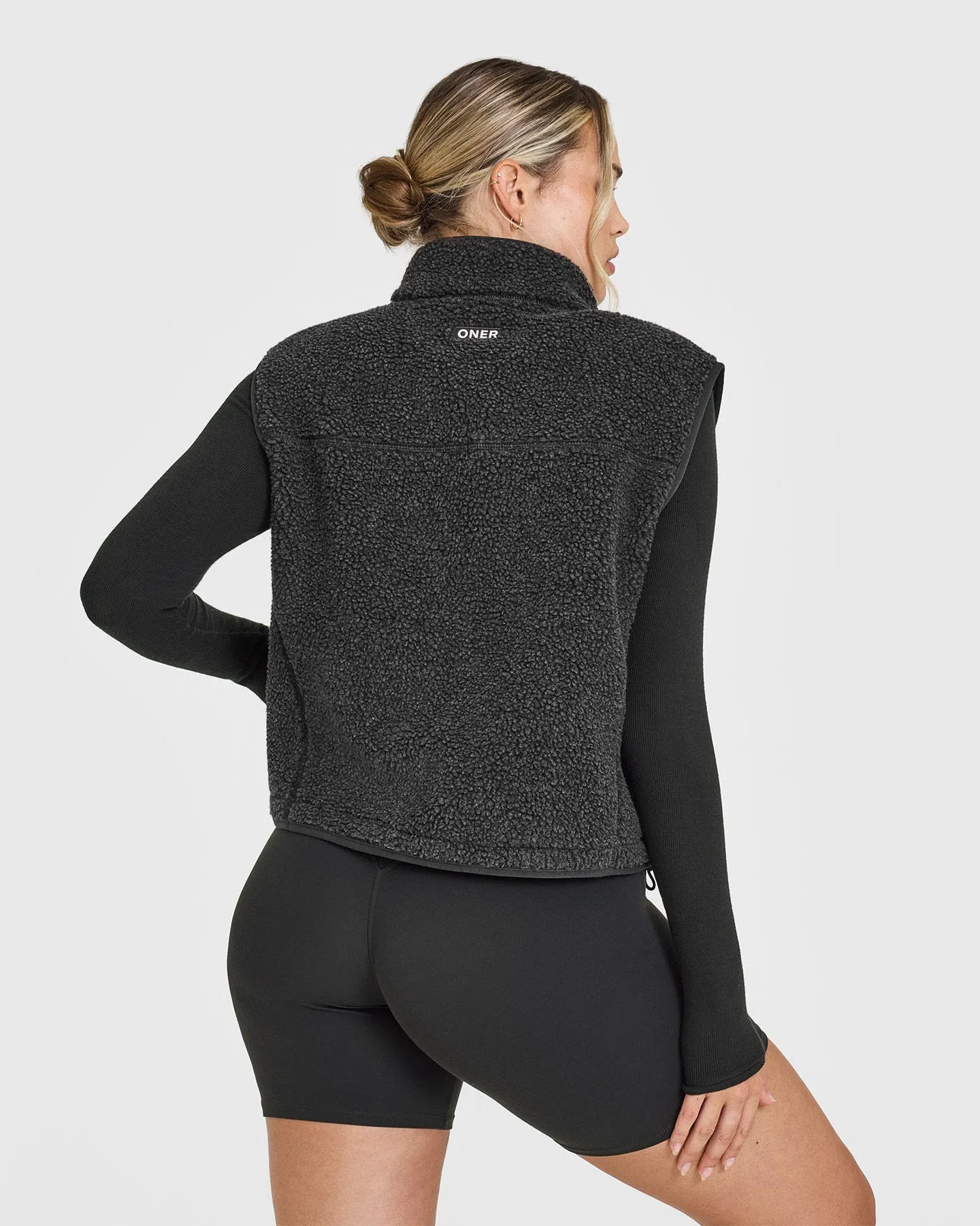 Zip Through Fleece Gilet | Washed Grey sold by Oner Active product image thumbnail 2