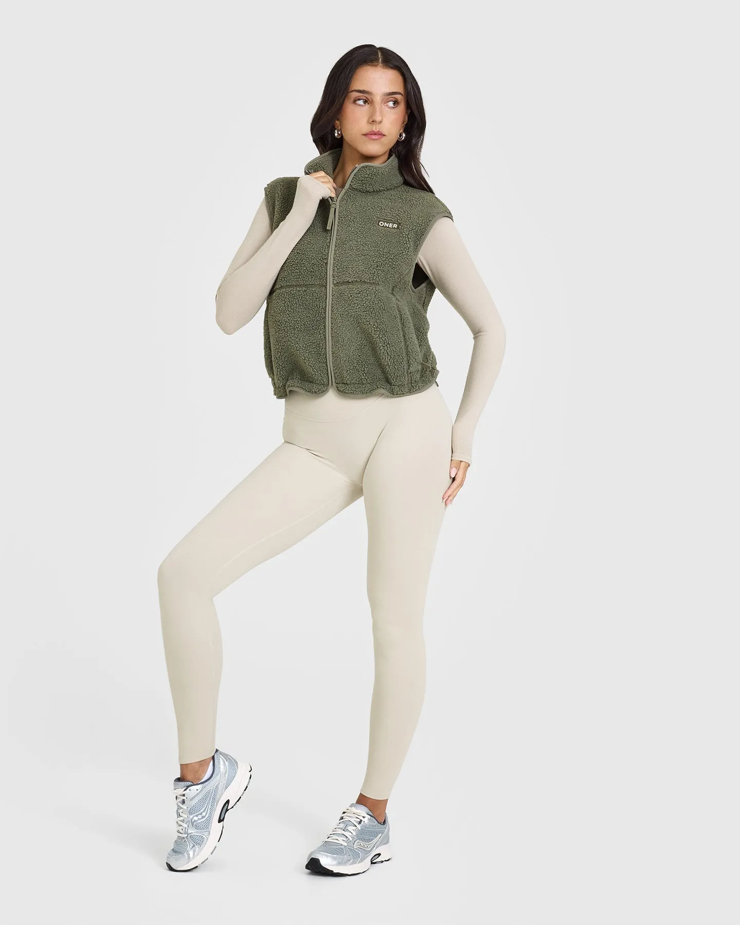 Zip Through Fleece Gilet | Alpine Green sold by Oner Active product image thumbnail 3