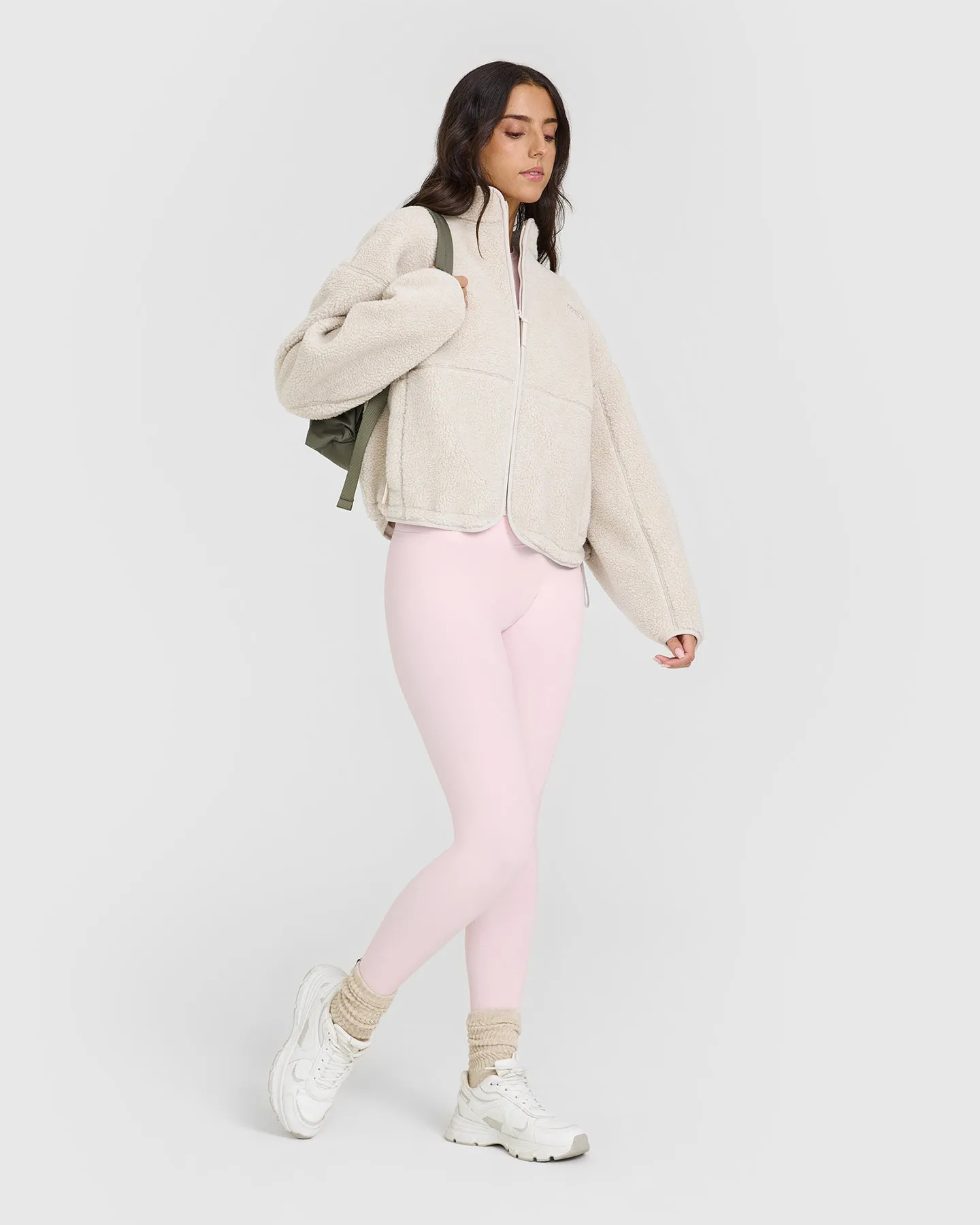 Zip Through Fleece Jacket | Sand sold by Oner Active product image thumbnail 3