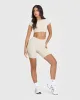 SoftMotion™ Cycling Shorts 8" | Sand sold by Oner Active