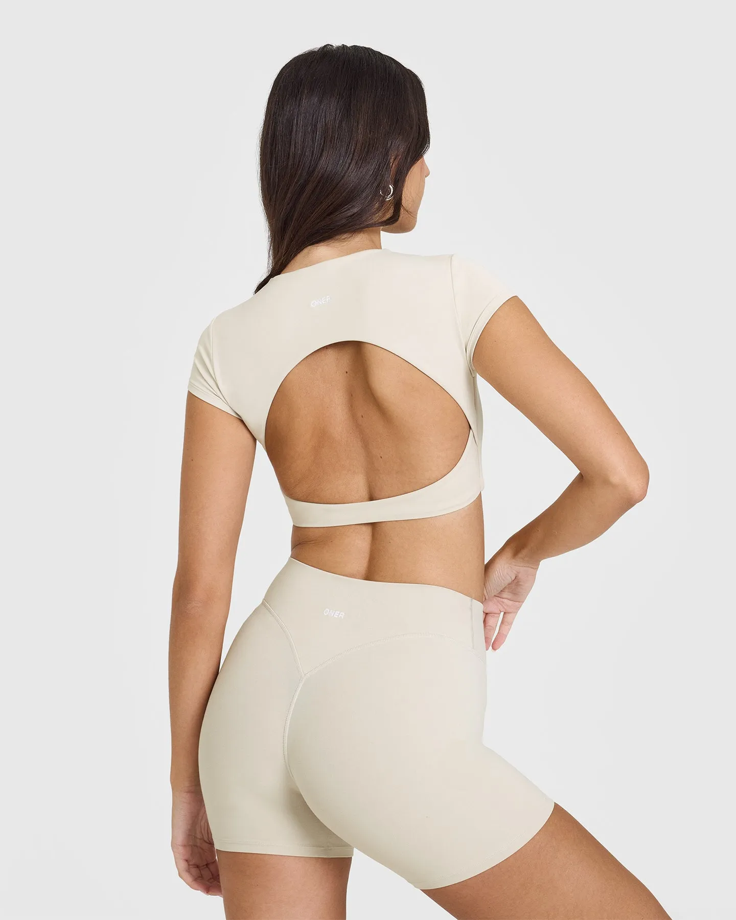 SoftMotion™ Short Sleeve Crop Top | Sand sold by Oner Active product image thumbnail 2