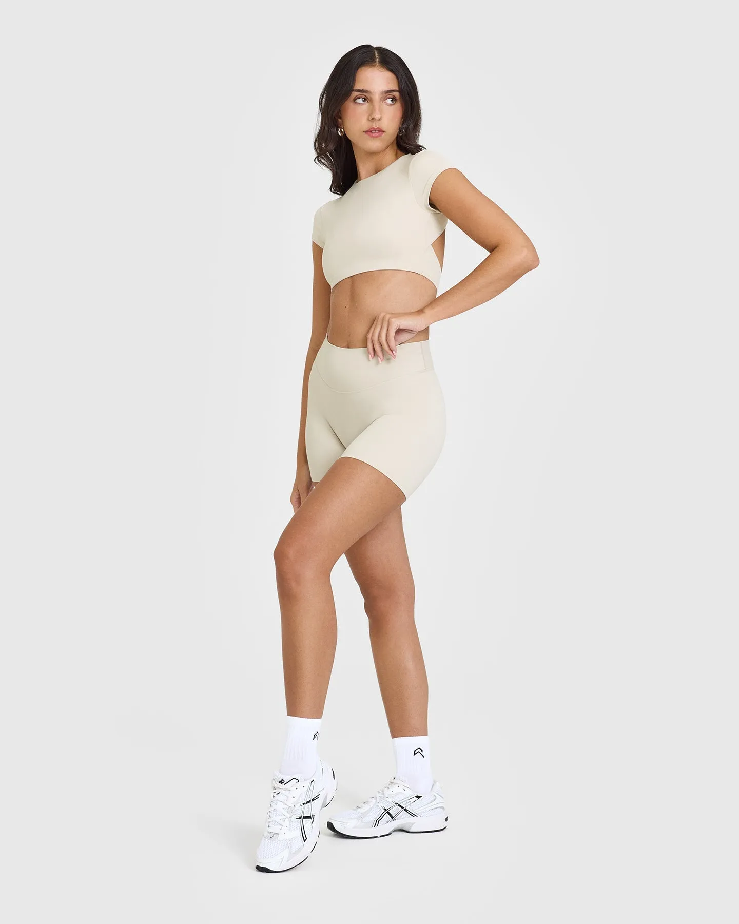 SoftMotion™ Short Sleeve Crop Top | Sand sold by Oner Active product image thumbnail 3