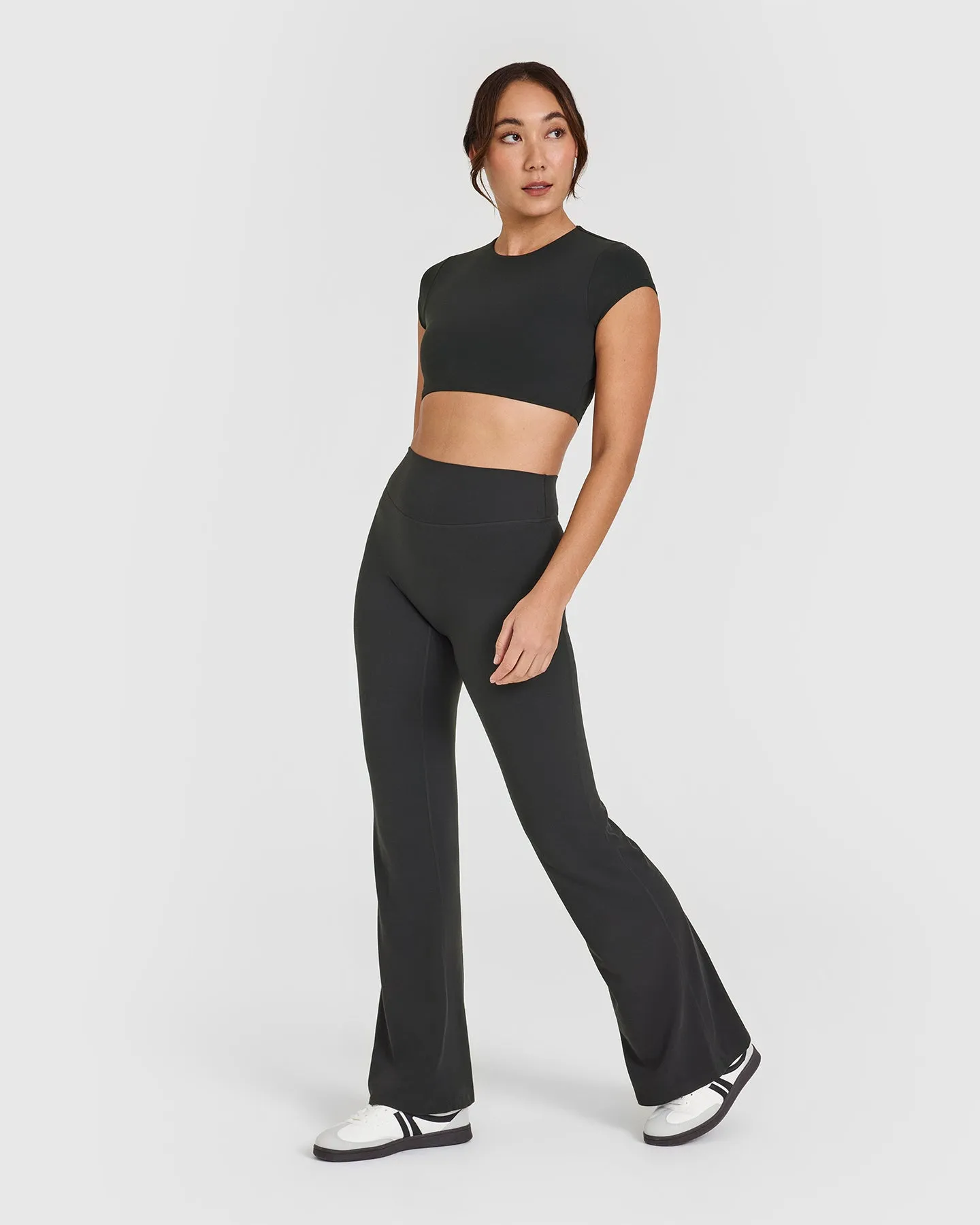 SoftMotion™ Short Sleeve Crop Top | Soft Black sold by Oner Active product image thumbnail 3