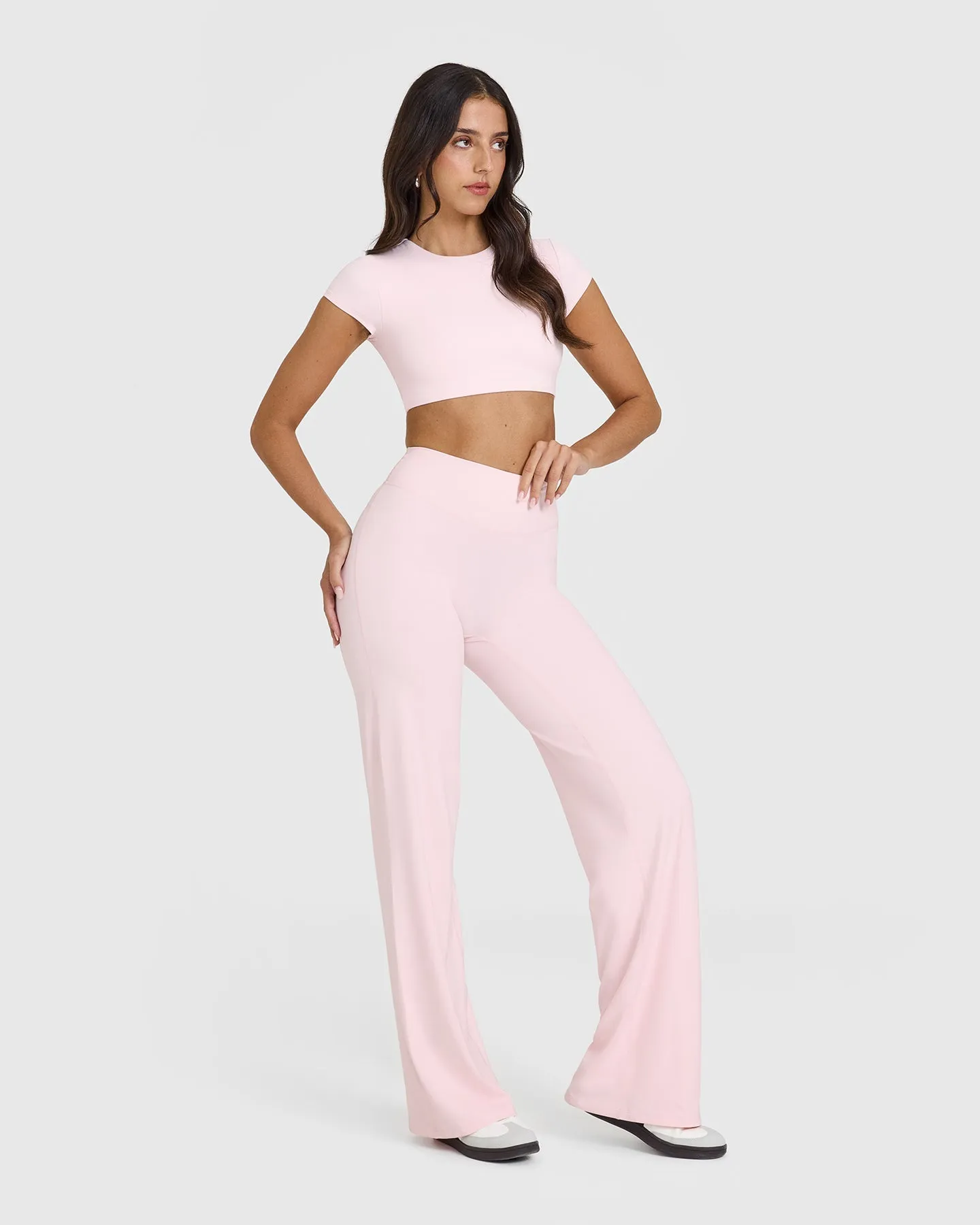 SoftMotion Short Sleeve Crop Top | Ballet Pink sold by Oner Active product image thumbnail 3