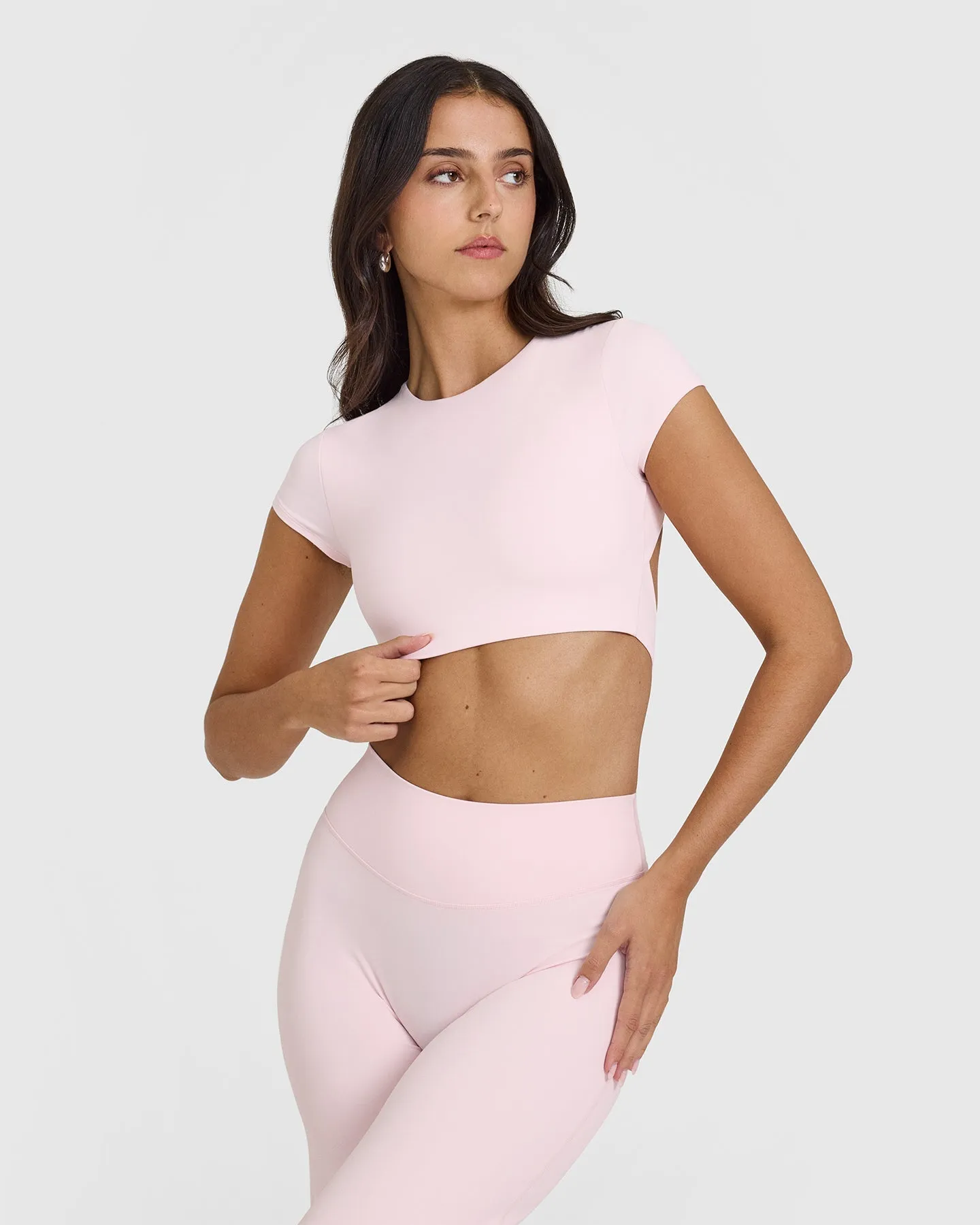 SoftMotion Short Sleeve Crop Top | Ballet Pink sold by Oner Active