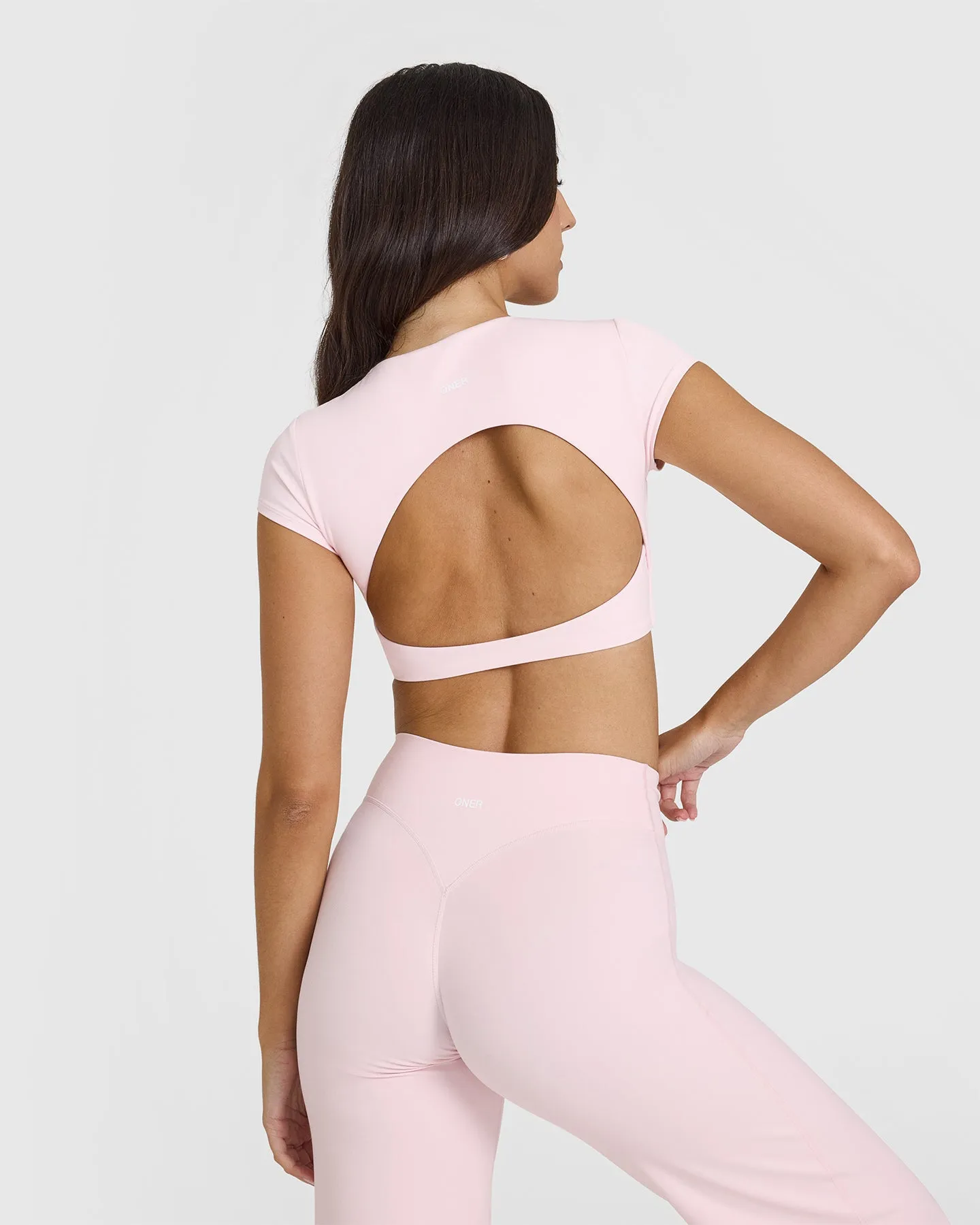SoftMotion Short Sleeve Crop Top | Ballet Pink sold by Oner Active product image thumbnail 2