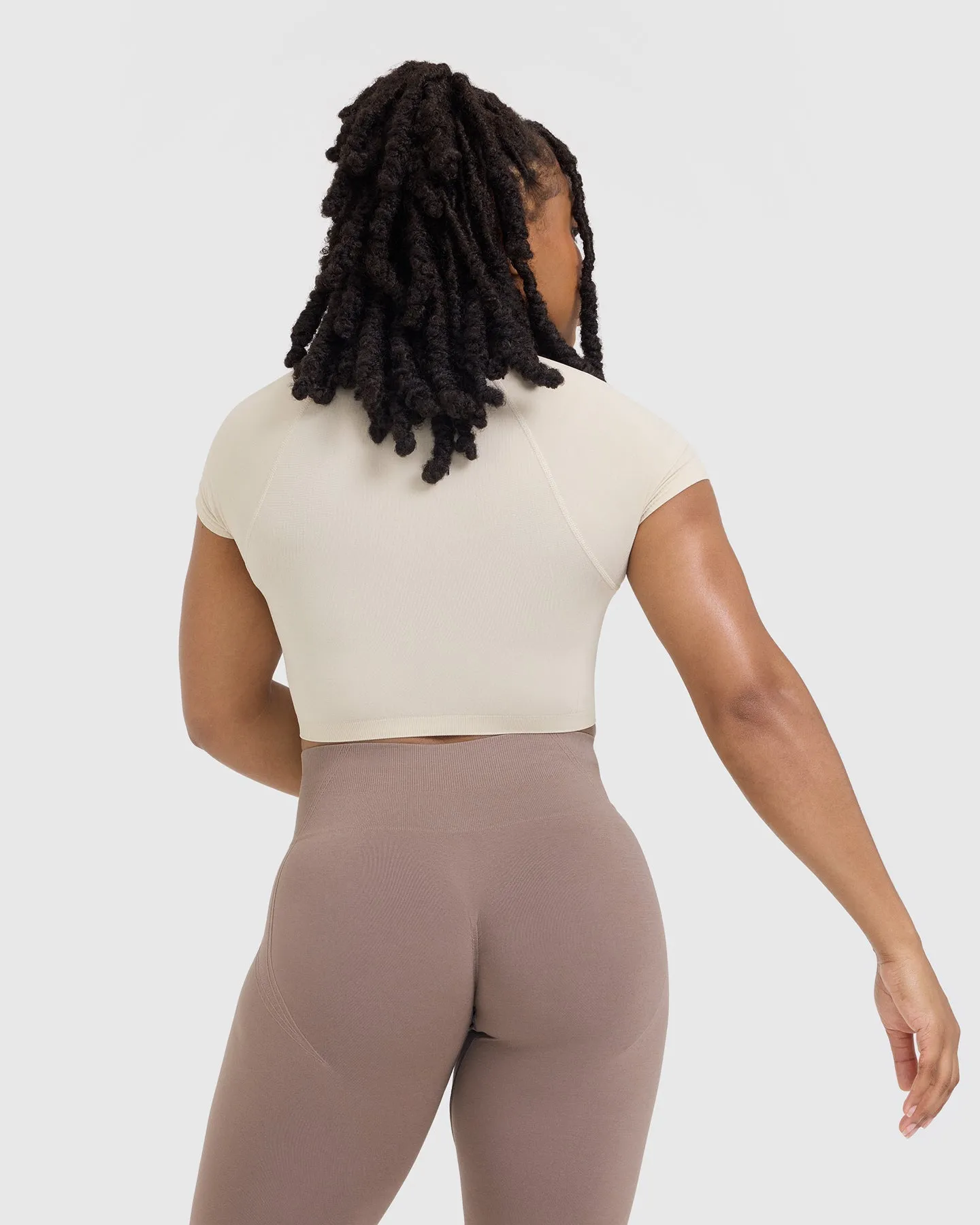 Go To Seamless Fitted Crop Top | Sand sold by Oner Active product image thumbnail 2