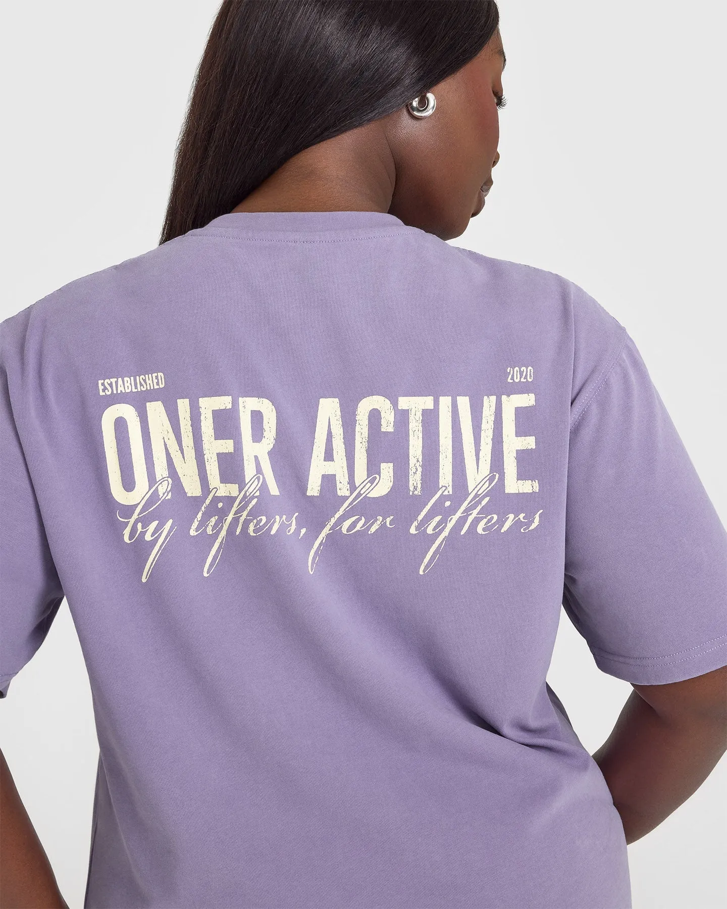 Oversized Graphic Washed T-Shirt | Soft Purple sold by Oner Active product image thumbnail 5