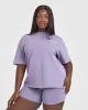 Oversized Graphic Washed T-Shirt | Soft Purple sold by Oner Active