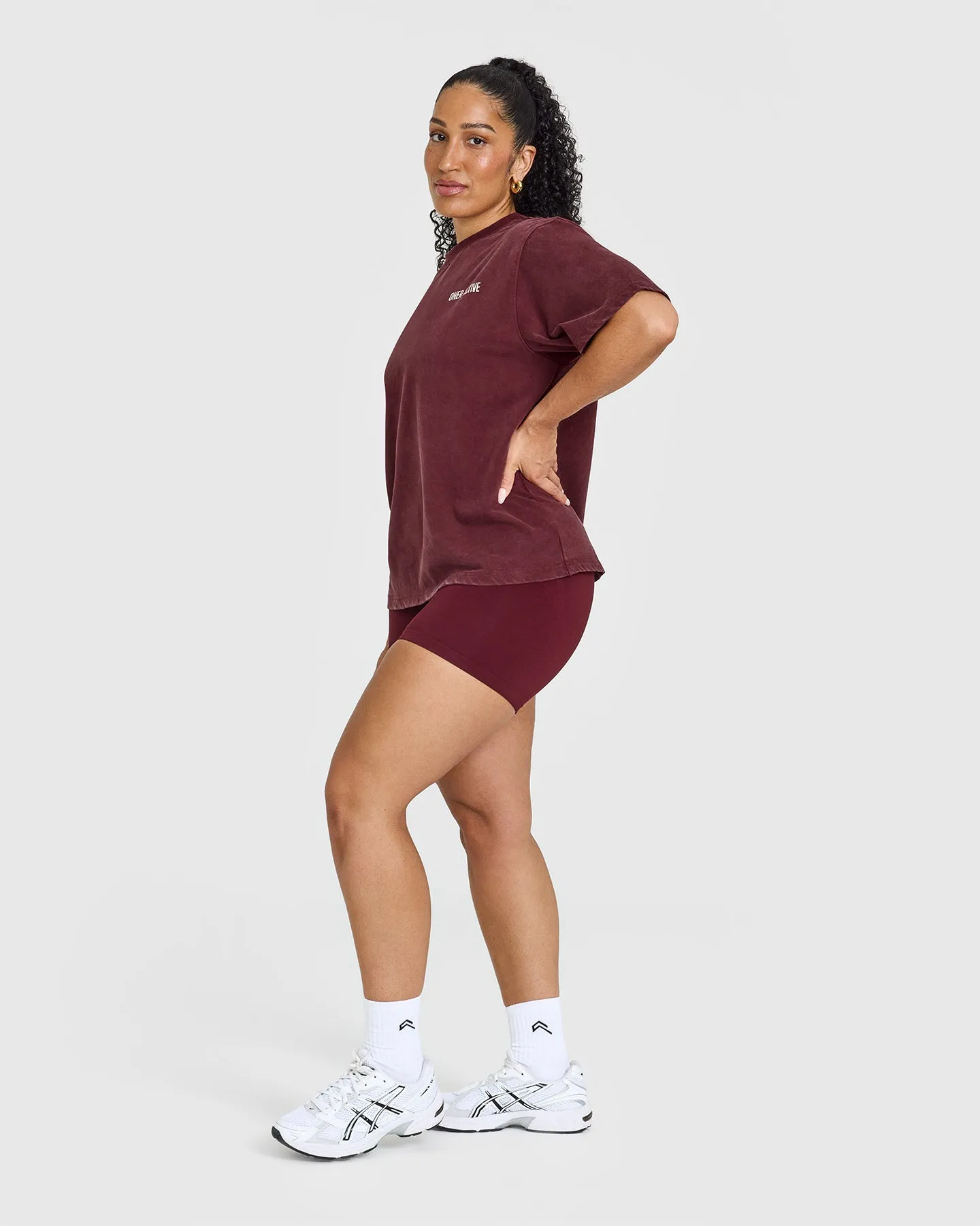 Oversized Graphic Washed T-Shirt | Rosewood sold by Oner Active product image thumbnail 3