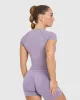 Go To Seamless Fitted Mid Top | Soft Purple sold by Oner Active
