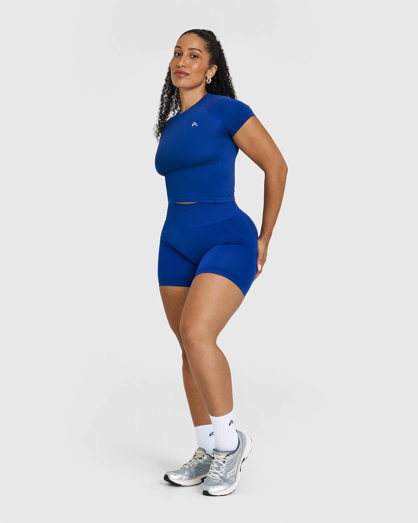 Go To Seamless Fitted Mid Top | Strong Blue sold by Oner Active product image thumbnail 3