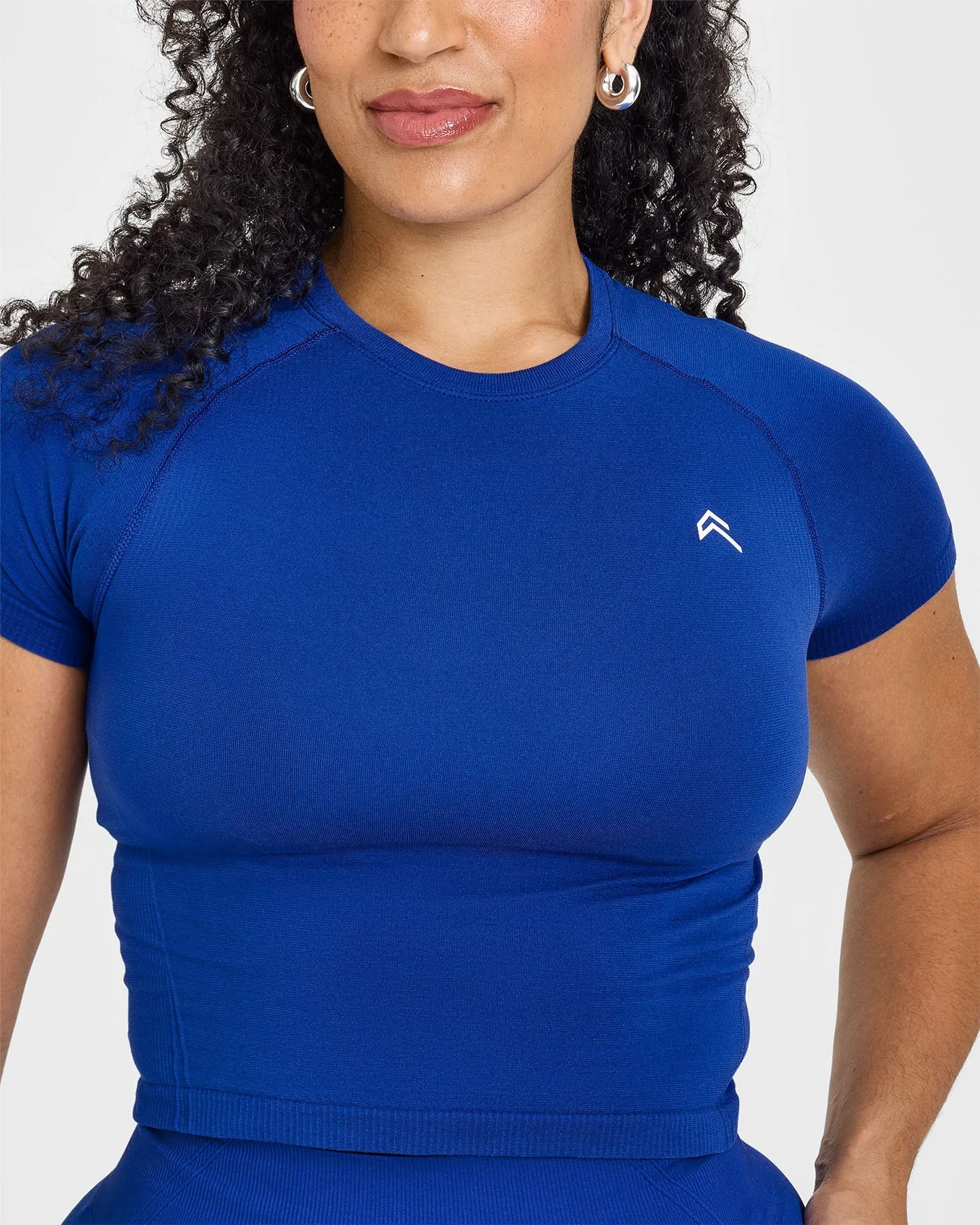 Go To Seamless Fitted Mid Top | Strong Blue sold by Oner Active product image thumbnail 4