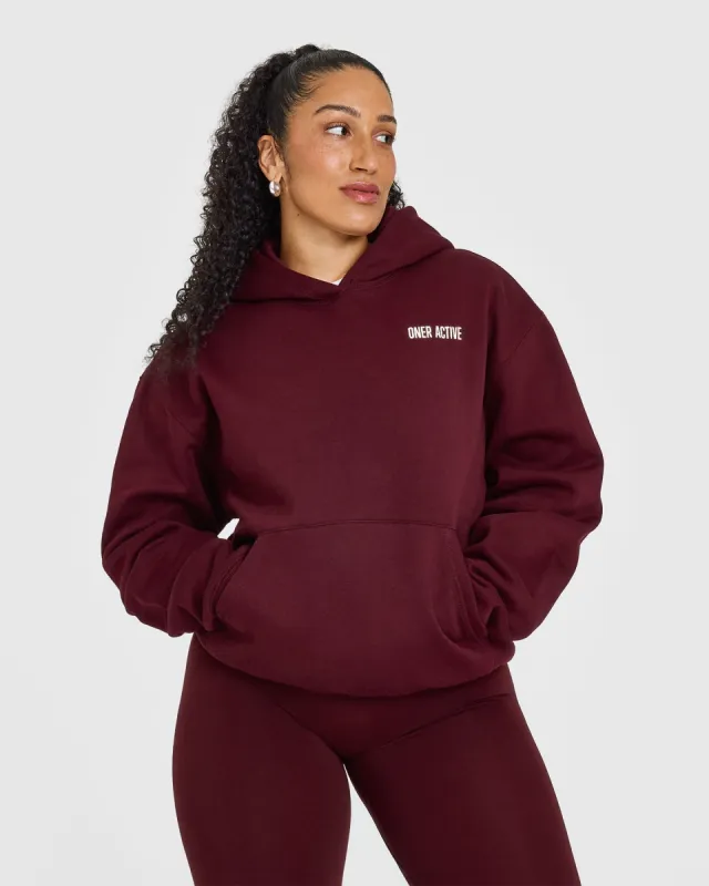 Foundations Hoodie With Printed Graphic | Rosewood sold by Oner Active