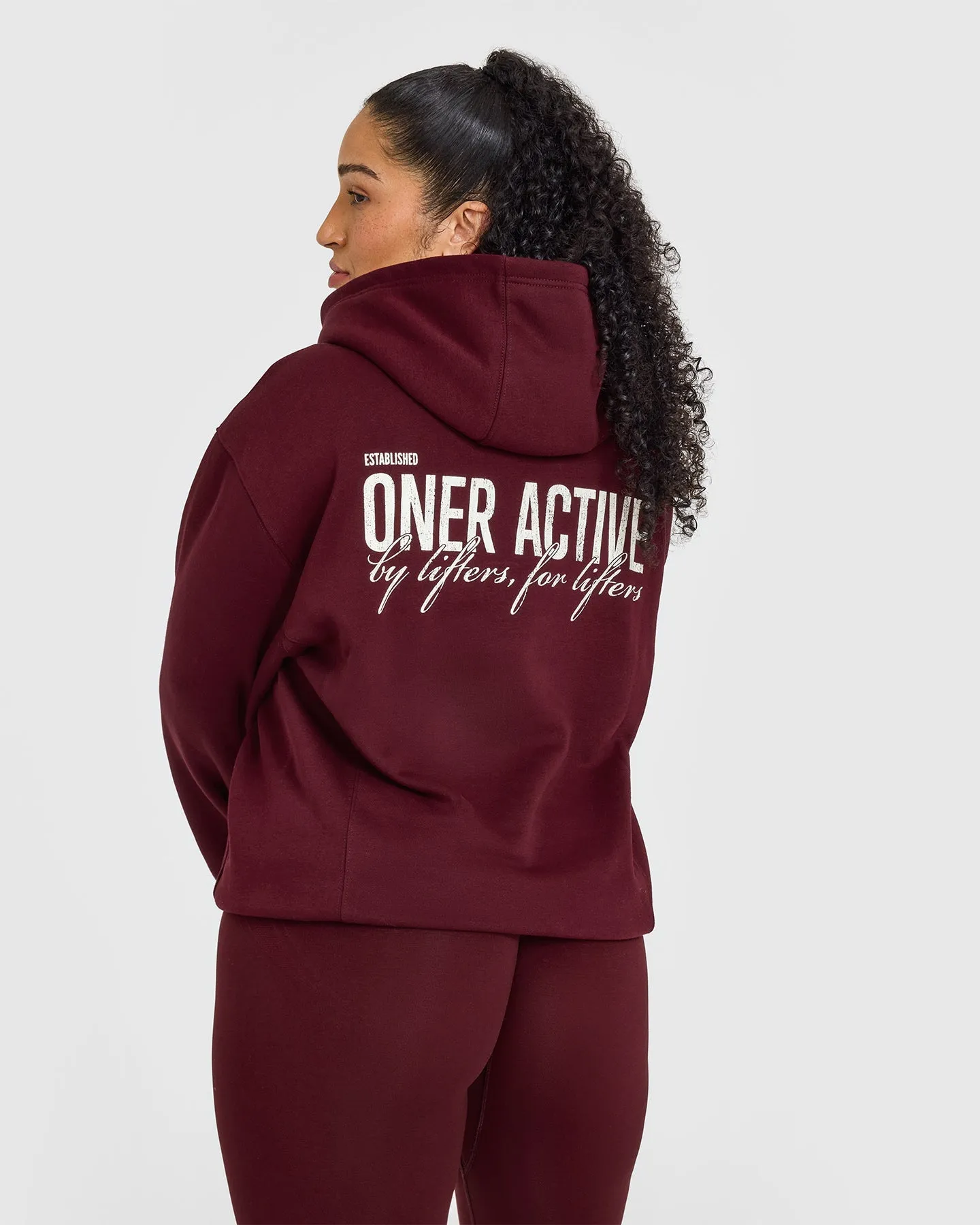 Foundations Hoodie With Printed Graphic | Rosewood sold by Oner Active product image thumbnail 2