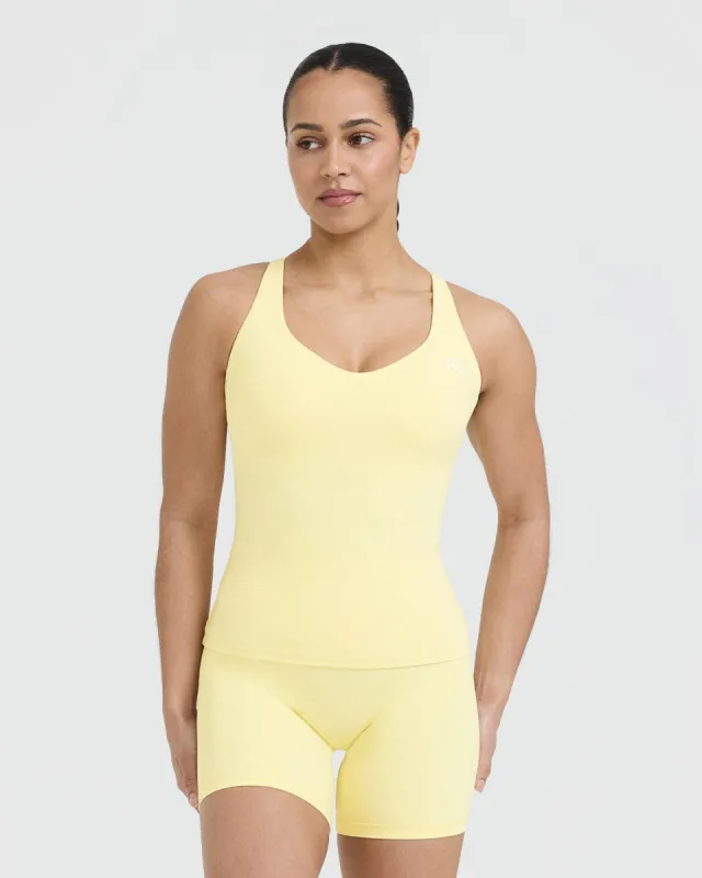 Unified V-Neck Cross Back Vest | Sherbert Yellow sold by Oner Active