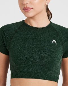 Effortless Seamless Short Sleeve Crop Top | Evergreen sold by Oner Active