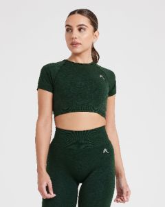 Effortless Seamless Short Sleeve Crop Top | Evergreen sold by Oner Active