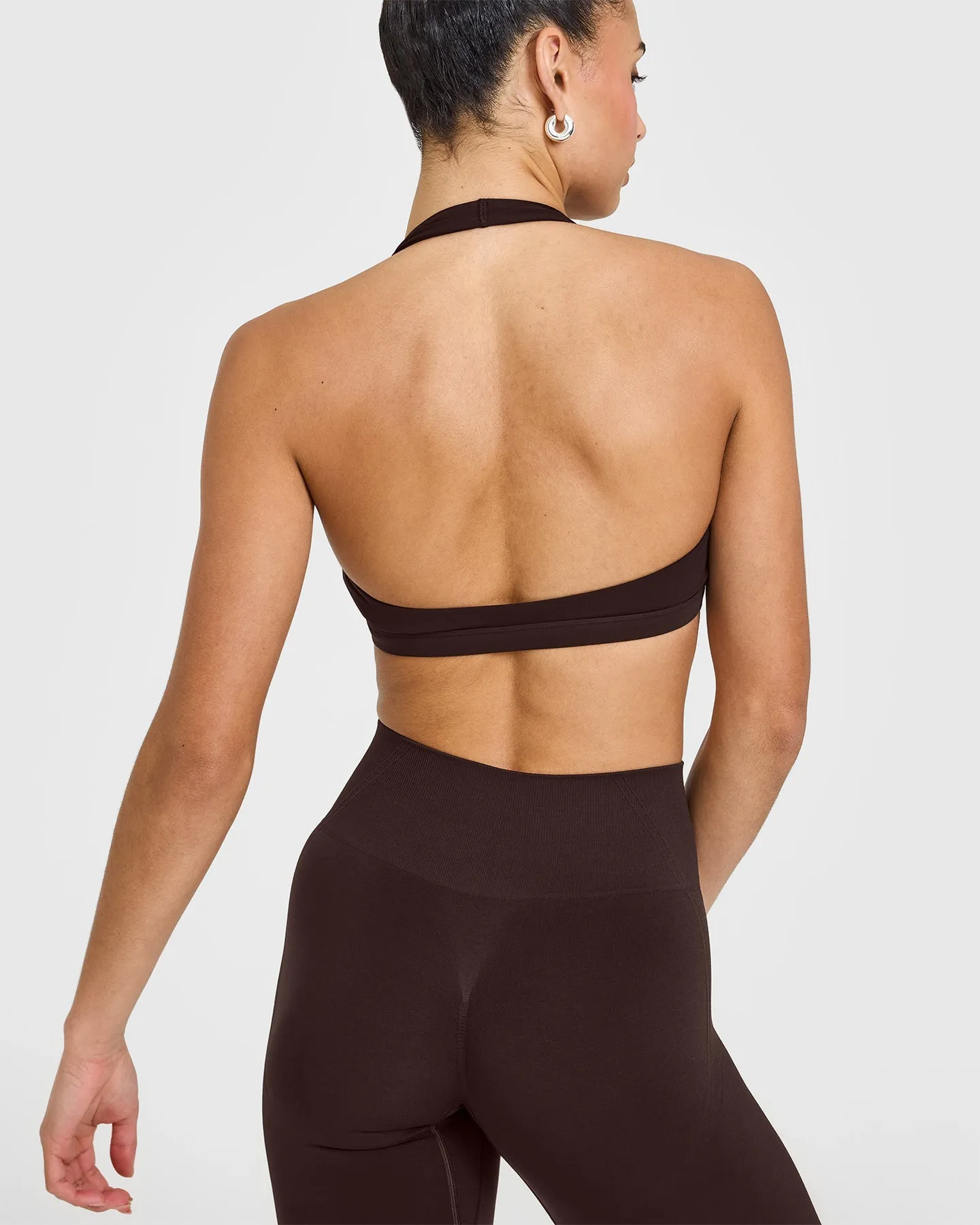 EasyLift™ Halter Bralette | 70% Cocoa sold by Oner Active product image thumbnail 5