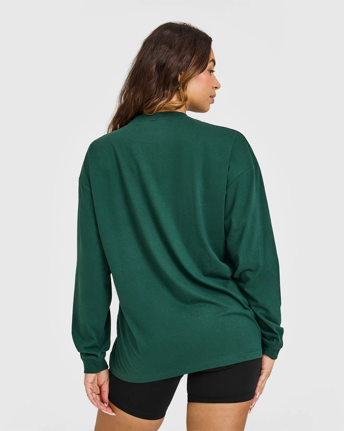 Classic Oversized Lightweight Long Sleeve Top | Racing Green sold by Oner Active product image thumbnail 2