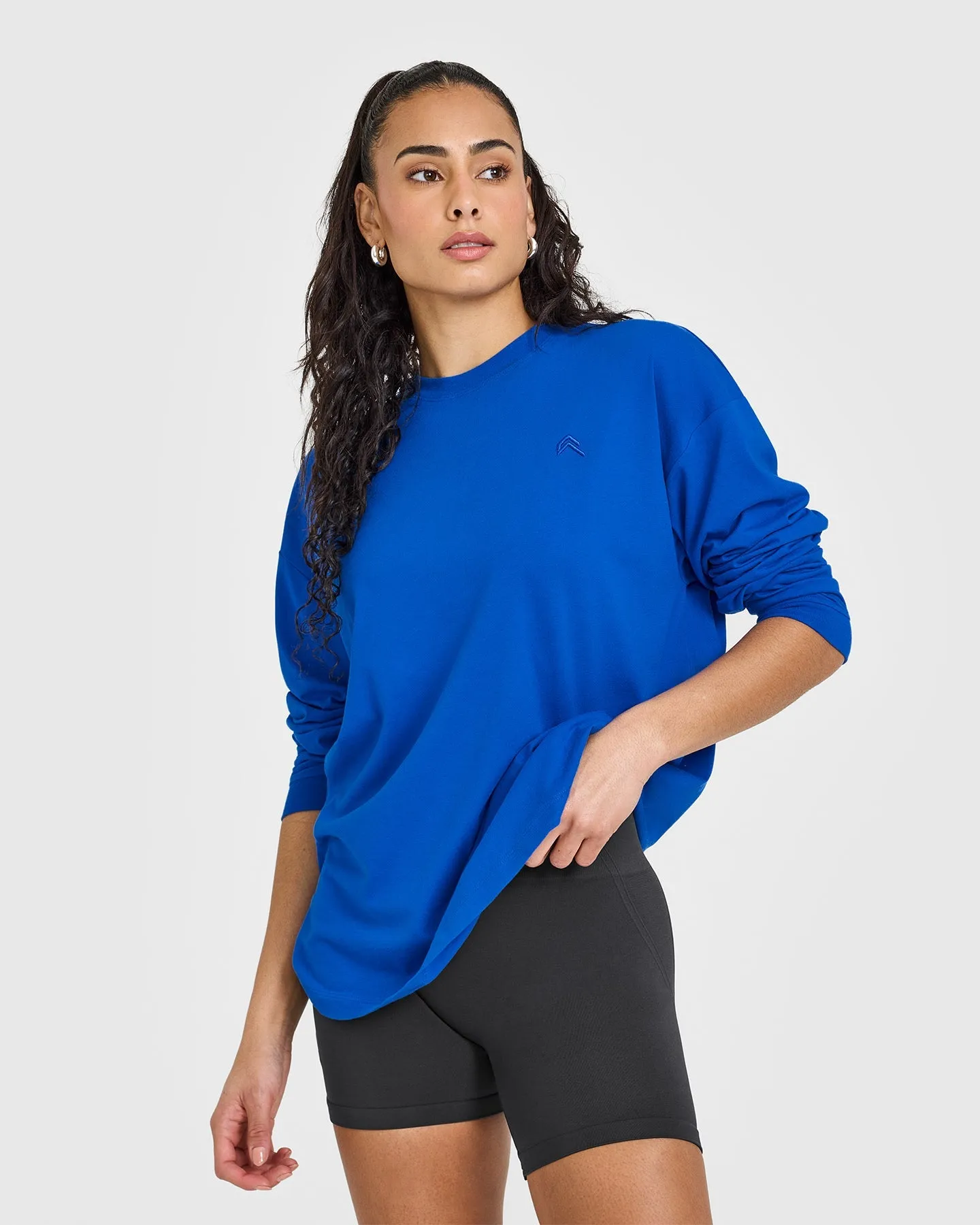 Classic Oversized Lightweight Long Sleeve Top | Cobalt Blue sold by Oner Active