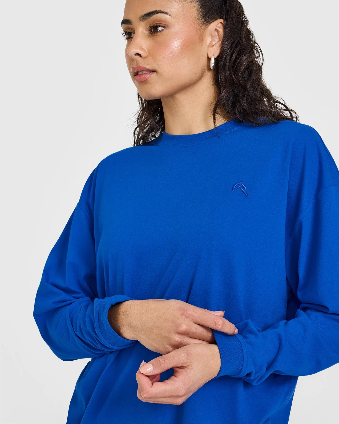 Classic Oversized Lightweight Long Sleeve Top | Cobalt Blue sold by Oner Active product image thumbnail 4