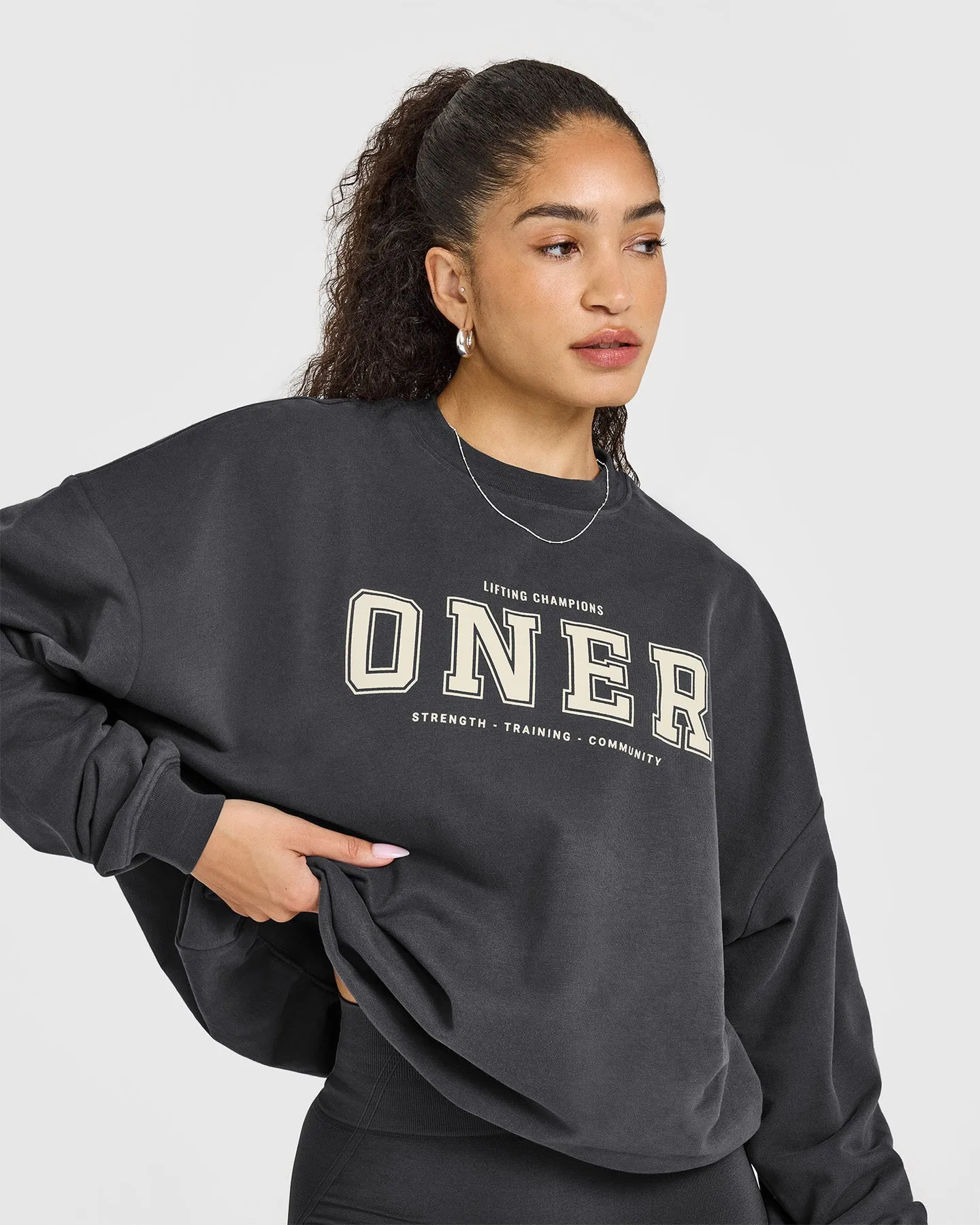Oner Lightweight Sweatshirt | Coal sold by Oner Active product image thumbnail 4