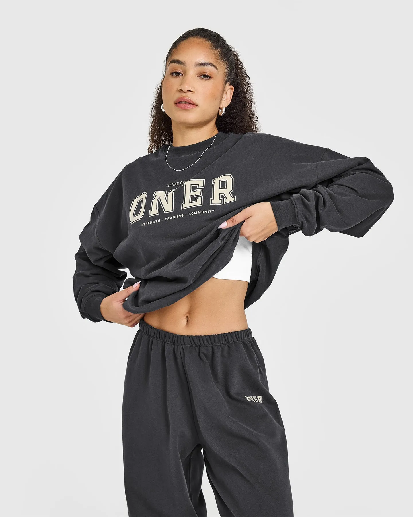 Lightweight Joggers with Printed Logo | Coal sold by Oner Active product image thumbnail 5