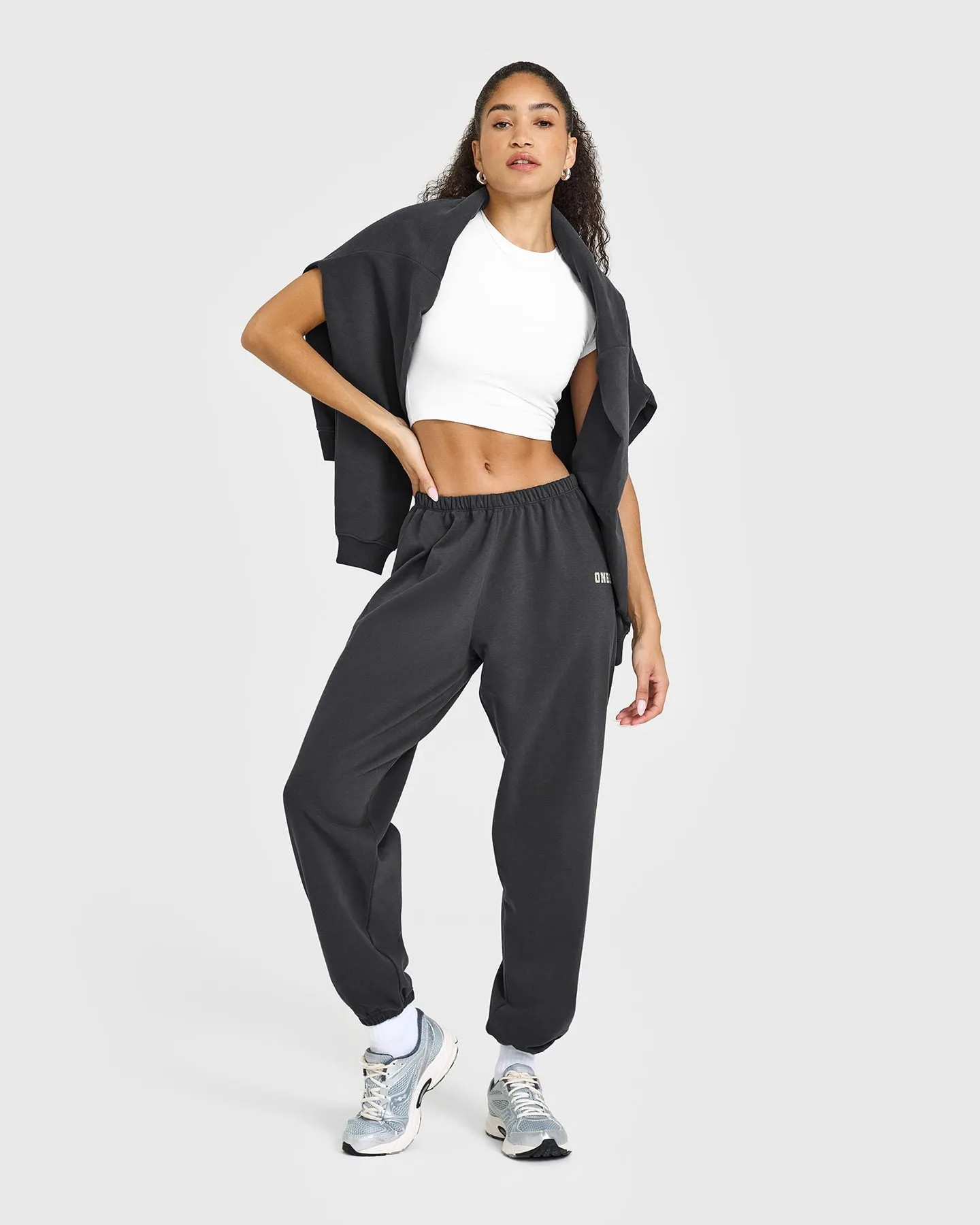 Lightweight Joggers with Printed Logo | Coal sold by Oner Active product image thumbnail 3