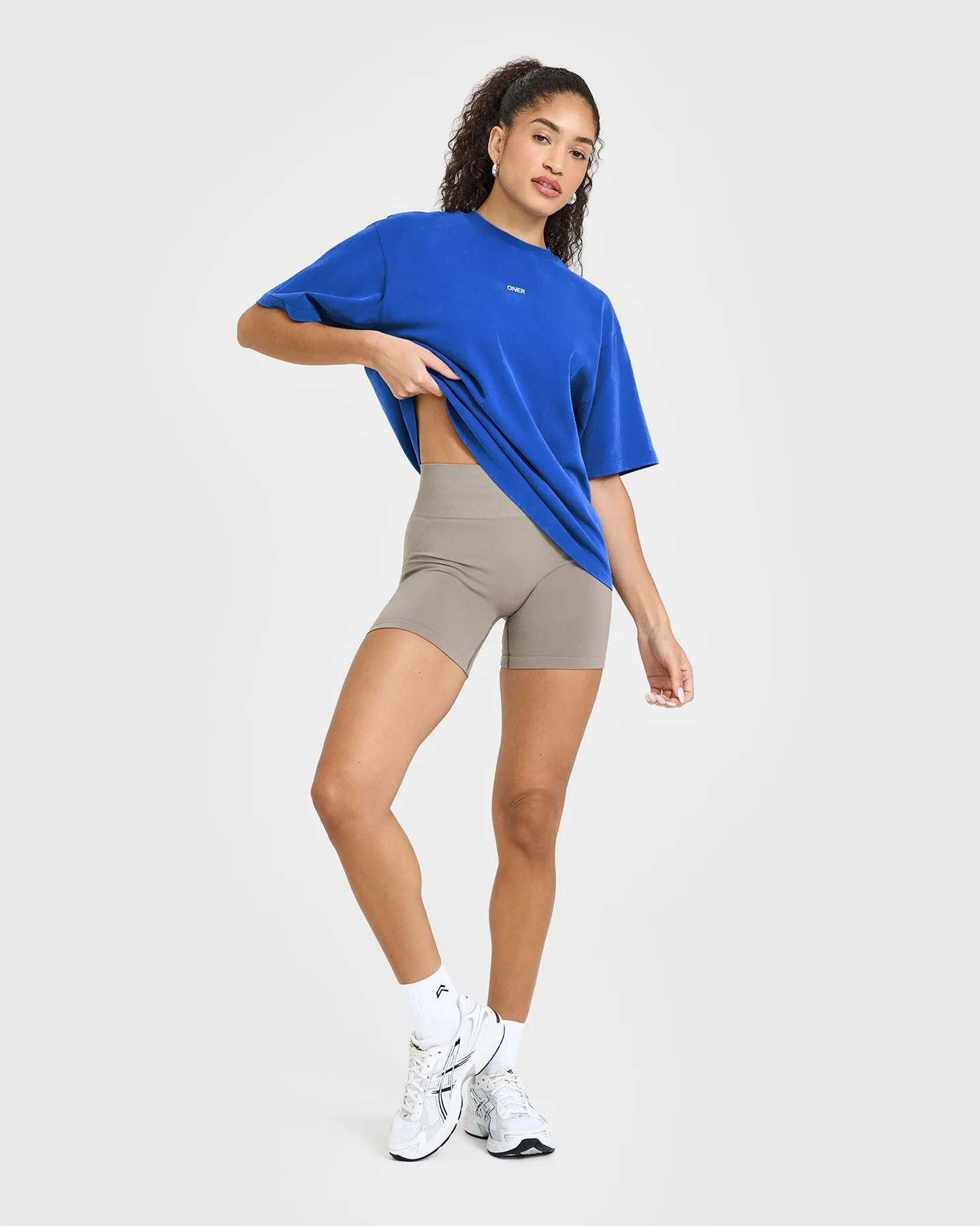 Raising The Bar Oversized Washed T-Shirt | Cobalt Blue sold by Oner Active product image thumbnail 3
