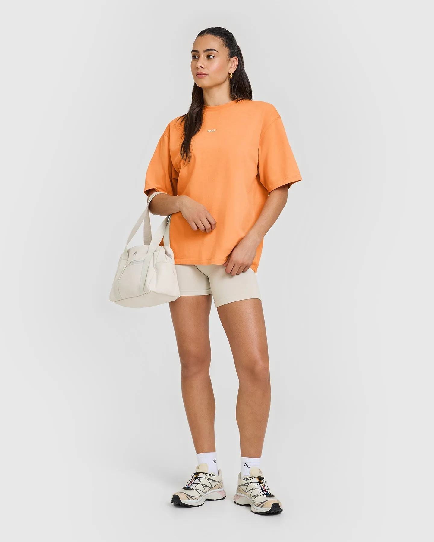 Raising The Bar Oversized Washed T-Shirt | Apricot Orange sold by Oner Active product image thumbnail 3